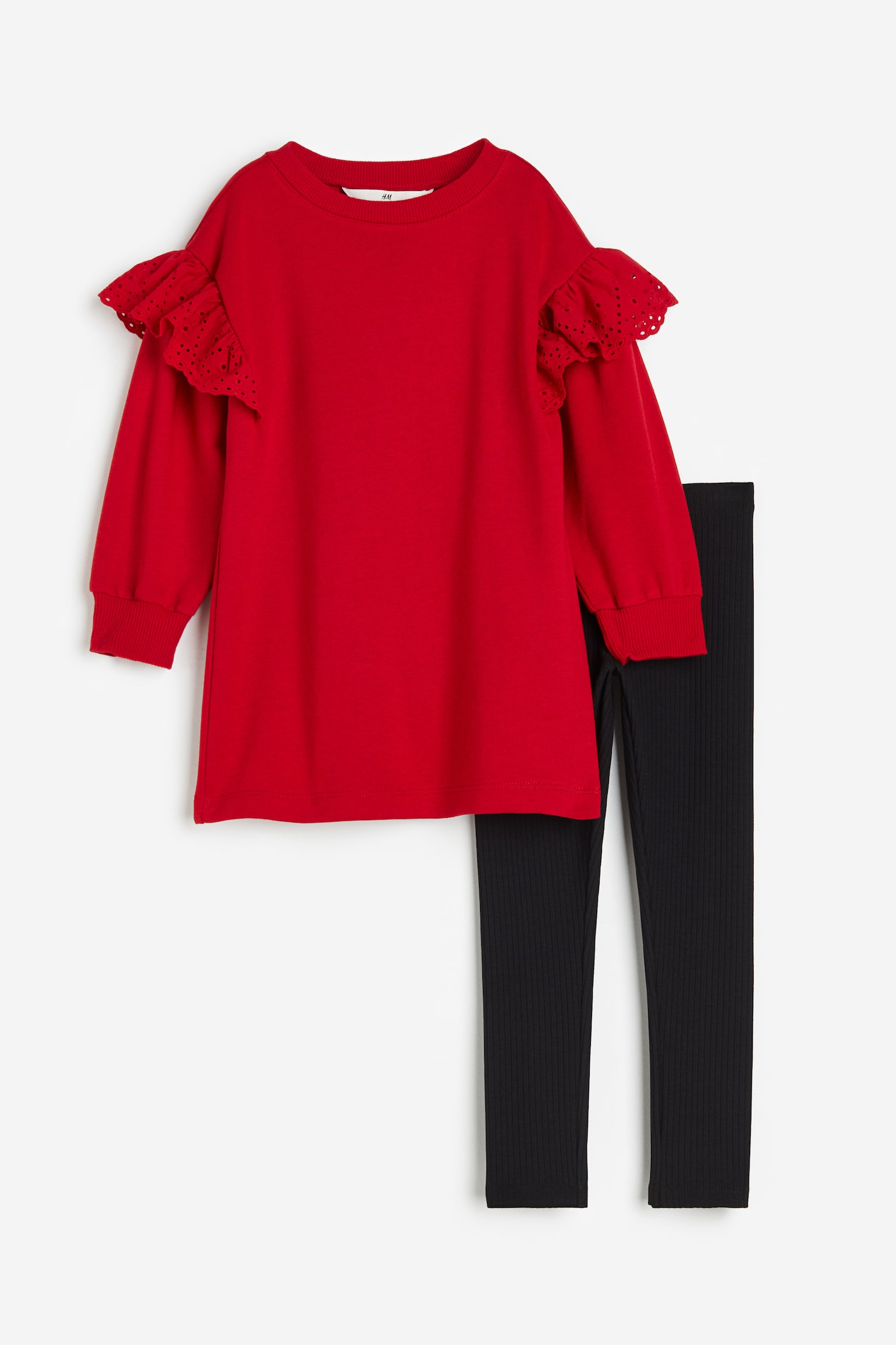 2-piece Print Set - Red/Black - 1