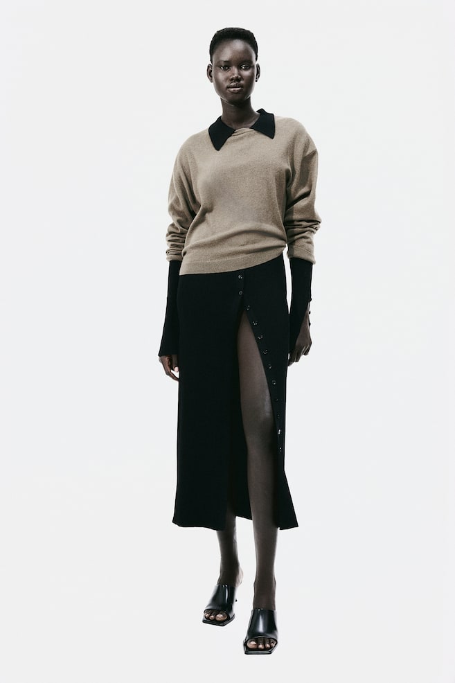 Fine-knit cashmere jumper - Dark mole/Black/Dark grey/Greige/dc/dc/dc/dc - 5
