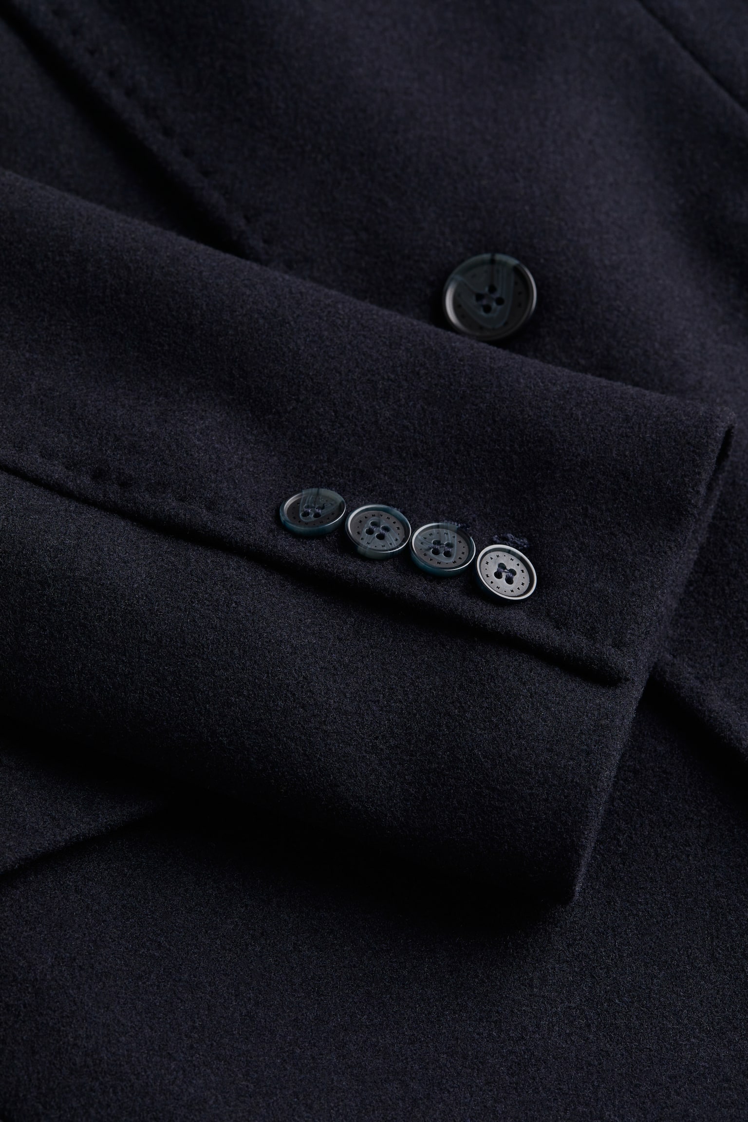 Wool-blend coat - Dark blue - 2