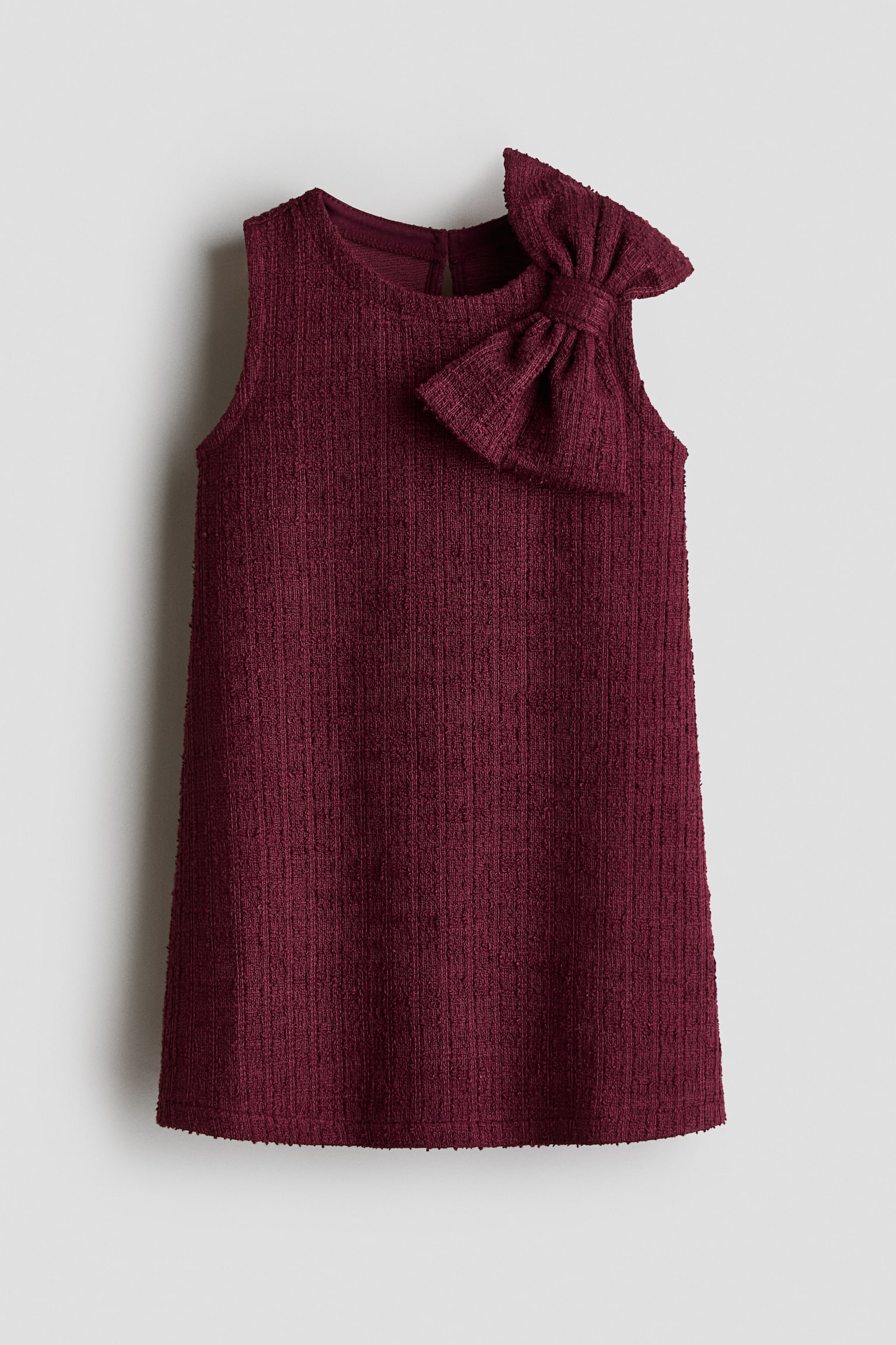 Bow-detail shift dress - Dark red/Red/Light pink