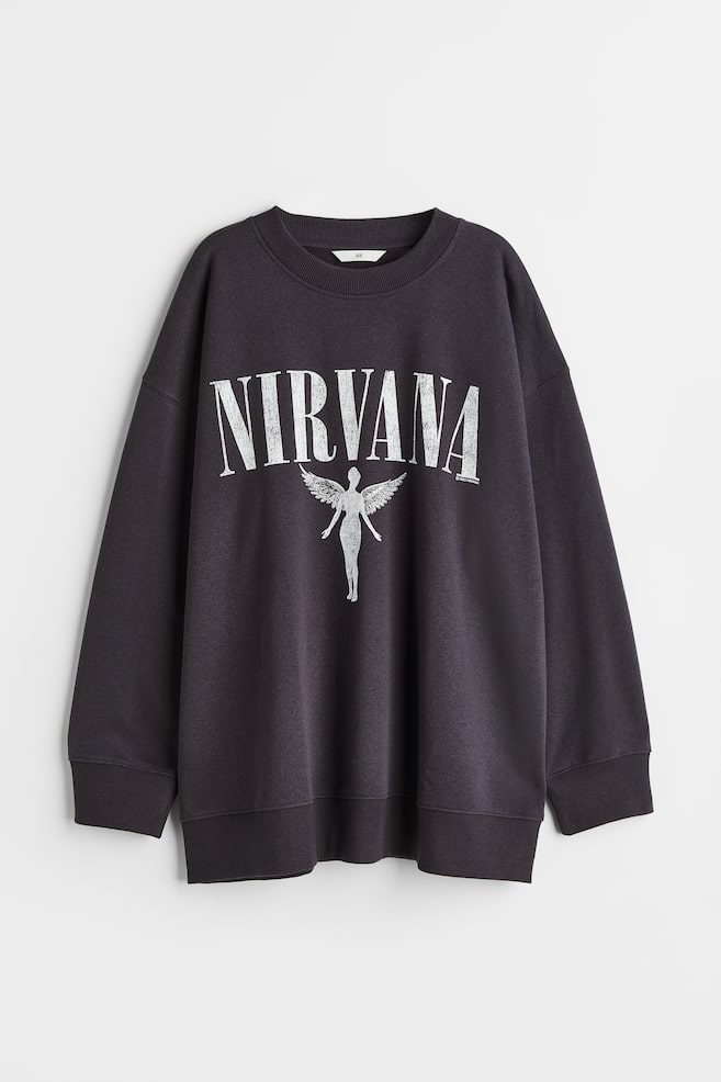 Oversized sweatshirt - Mørkegrå/Nirvana/Gråmeleret/New York Giants/Vinrød/Harvard/Grøn/New York Jets/dc/dc - 2