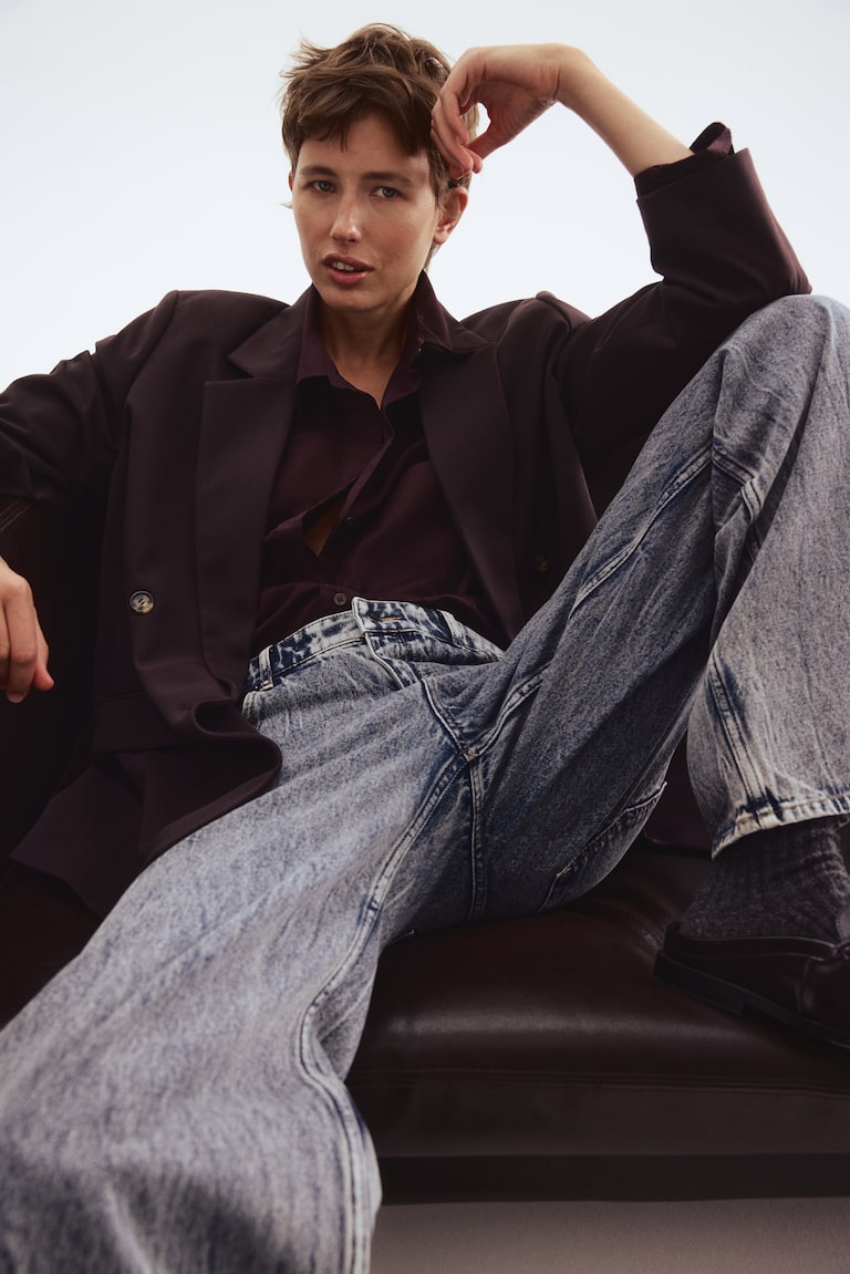 Denim Siti Abbigliamento Ragazza Online Straight Leg Jeans Blu