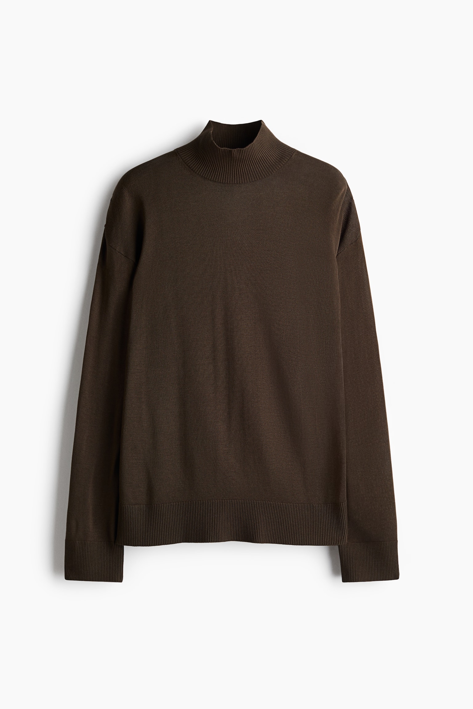 Fine-knit turtleneck jumper - Dark khaki green/Black/Striped - 2