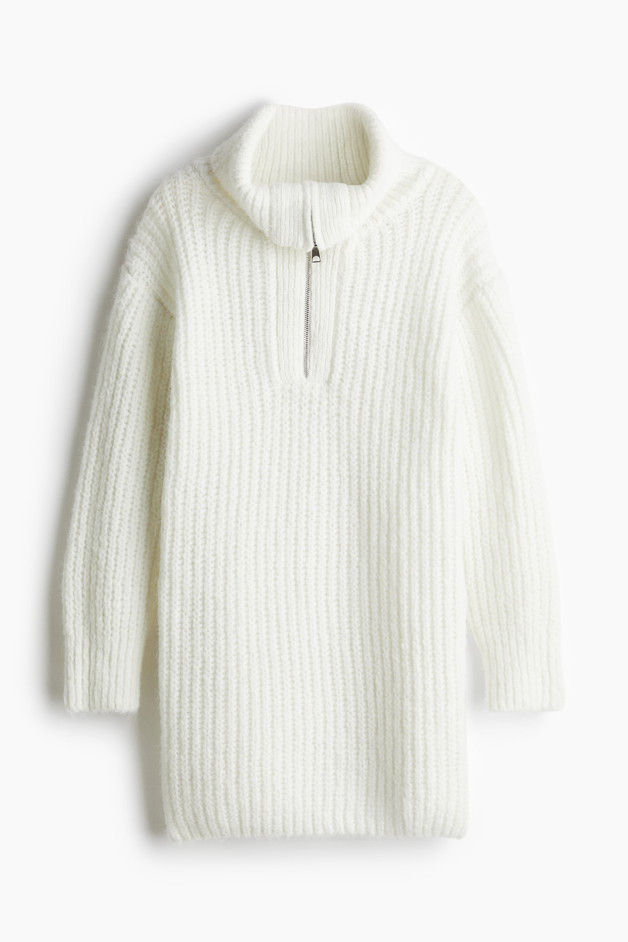 1/4-Zip Rib-Knit Dress