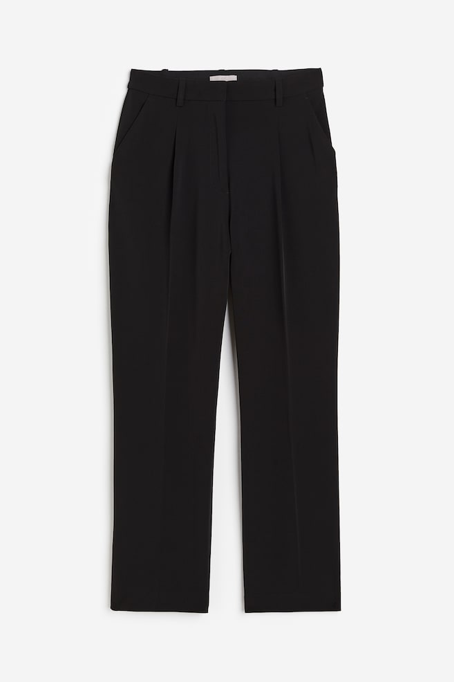 High-waisted tailored trousers - Black/Dark beige/Dark grey/Dark green - 2