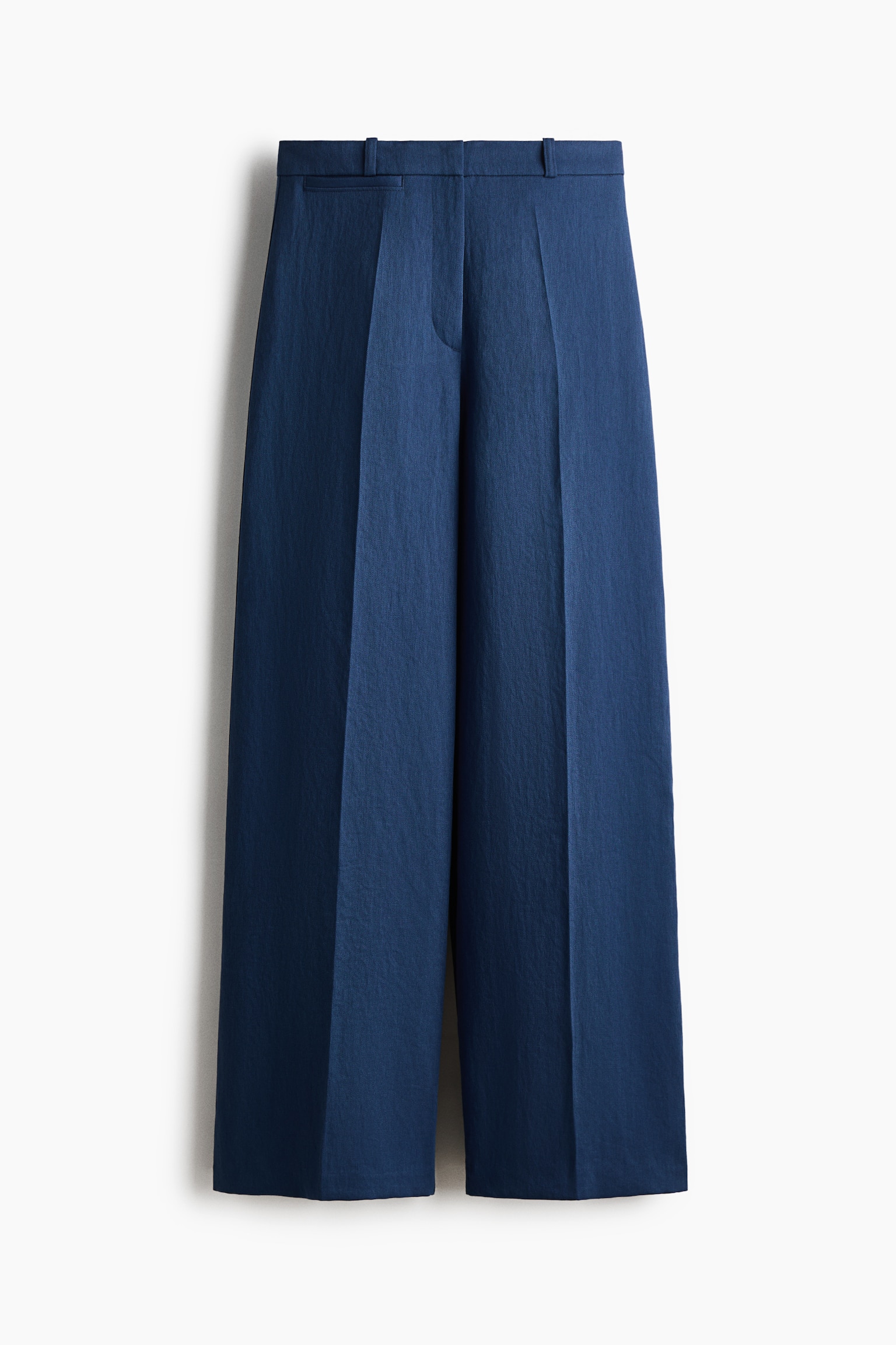 Wide tailored trousers - Dark blue/Black/Light beige/Dark rust brown - 2
