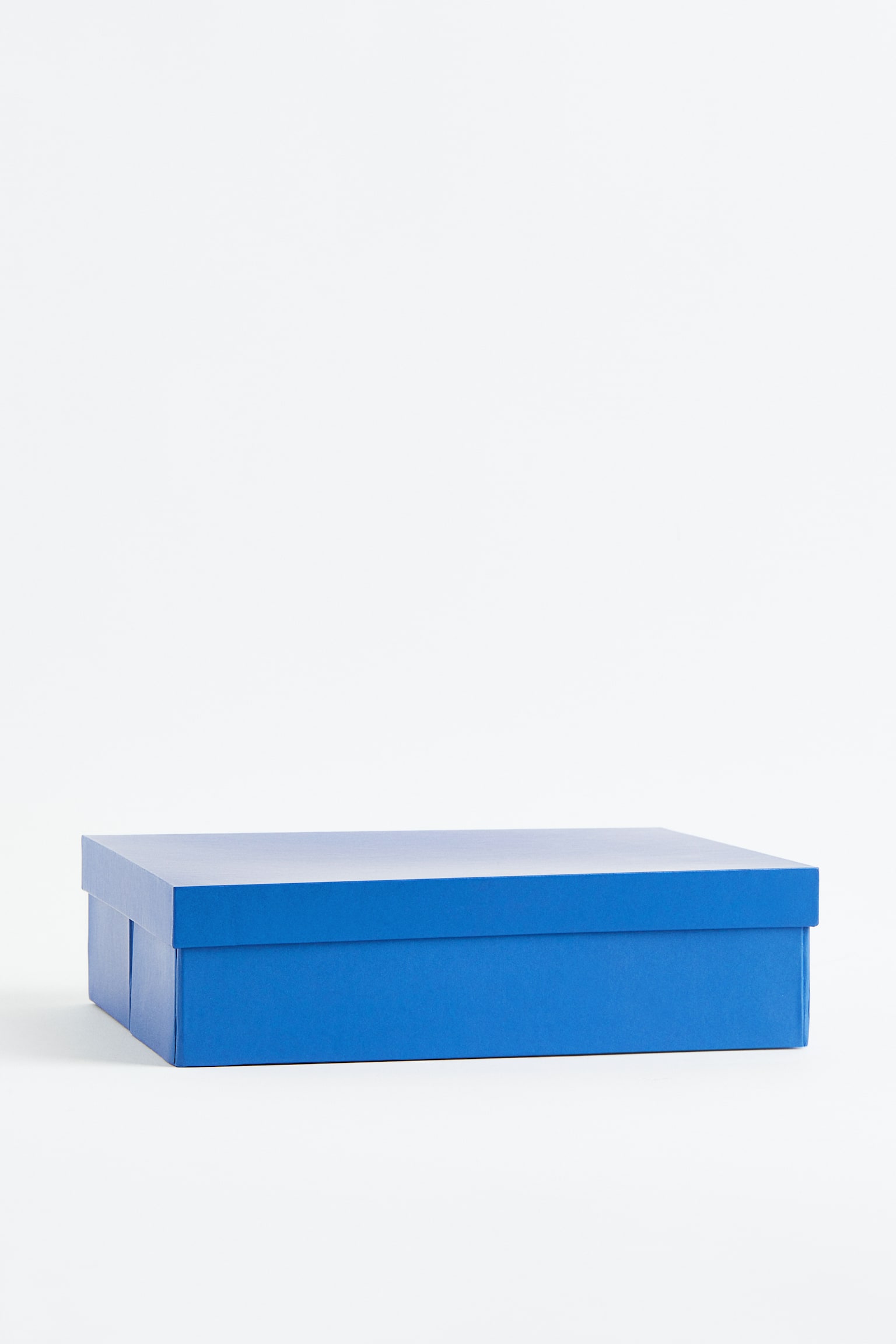 Lidded shallow storage box - Blue/Dark grey/White - 1