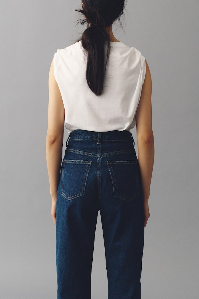 Mom Slim Fit High Waist Ankle Jeans - Denim blue/Denim blue/Dark denim grey/Dark denim blue/White/Light denim blue/Denim blue/Denim blue/Light denim blue/Washed black/Denim blue - 6