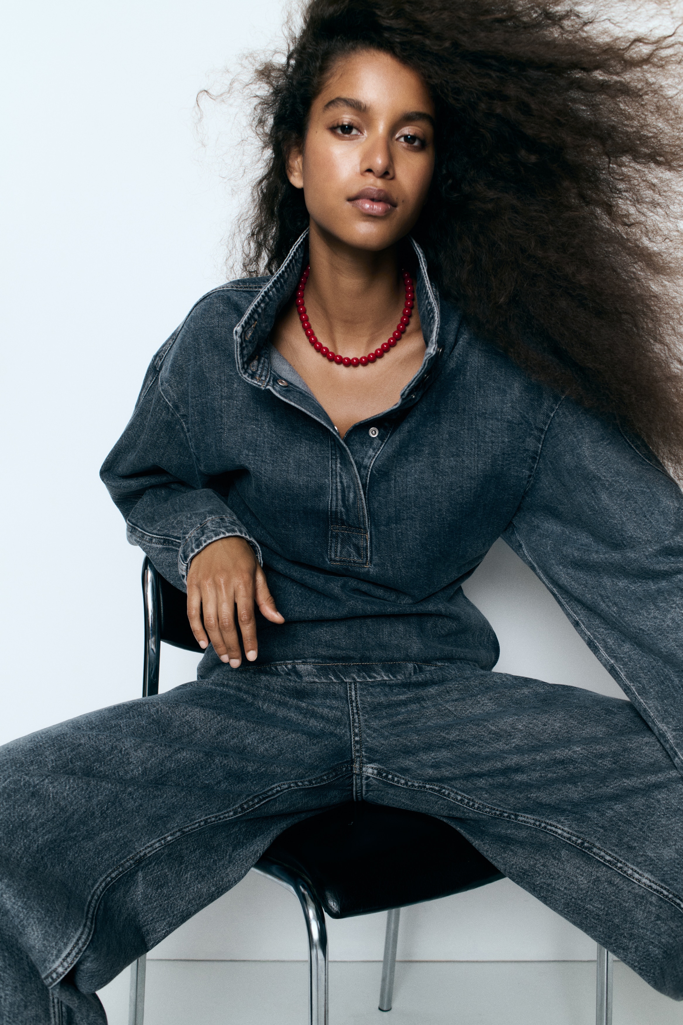 Chemise popover en denimModèle