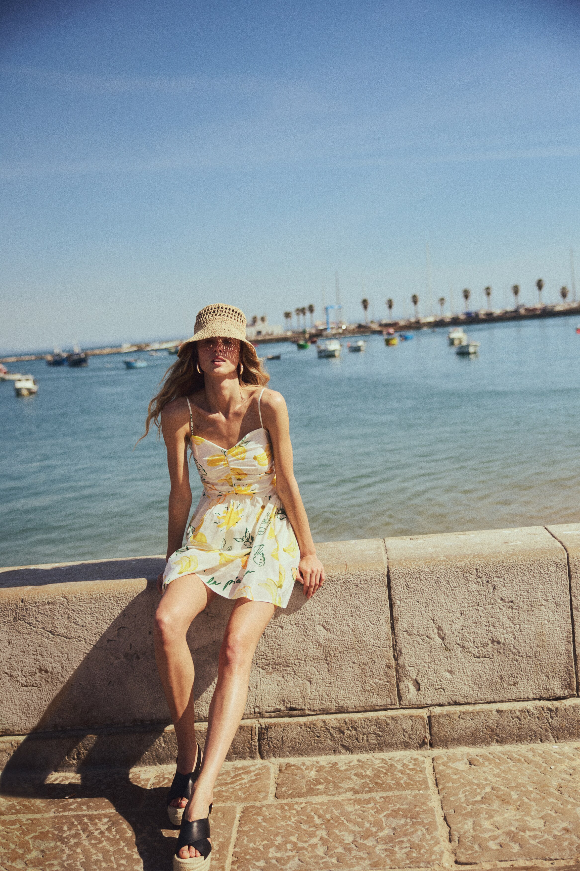 Printed strappy dress