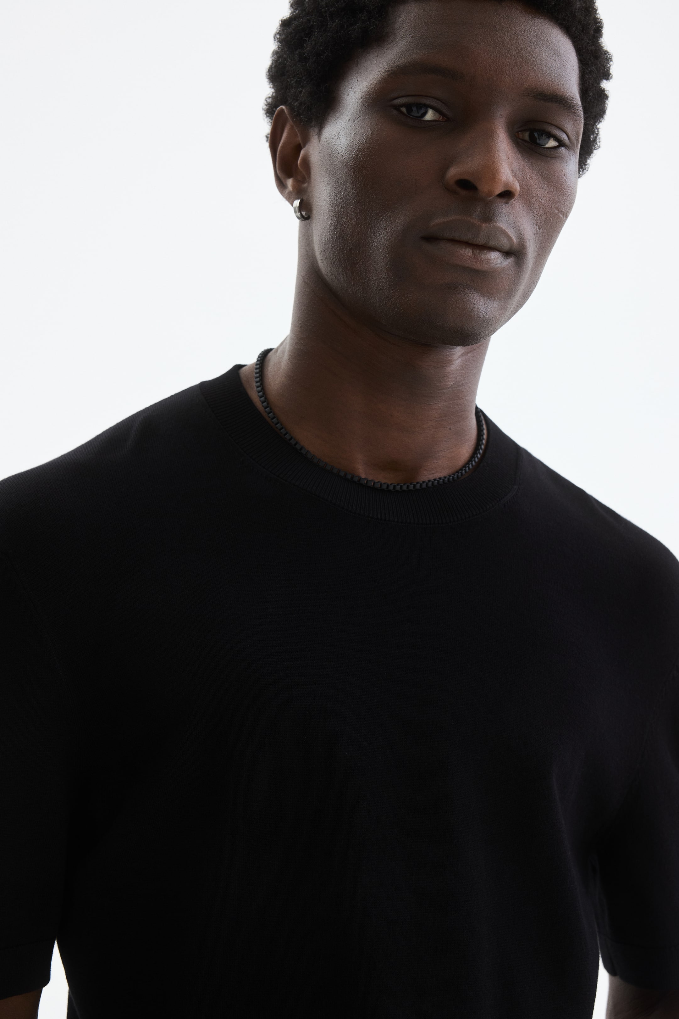 Мужские футболки H&M Slim-Fit Knit T-Shirt — фото 5