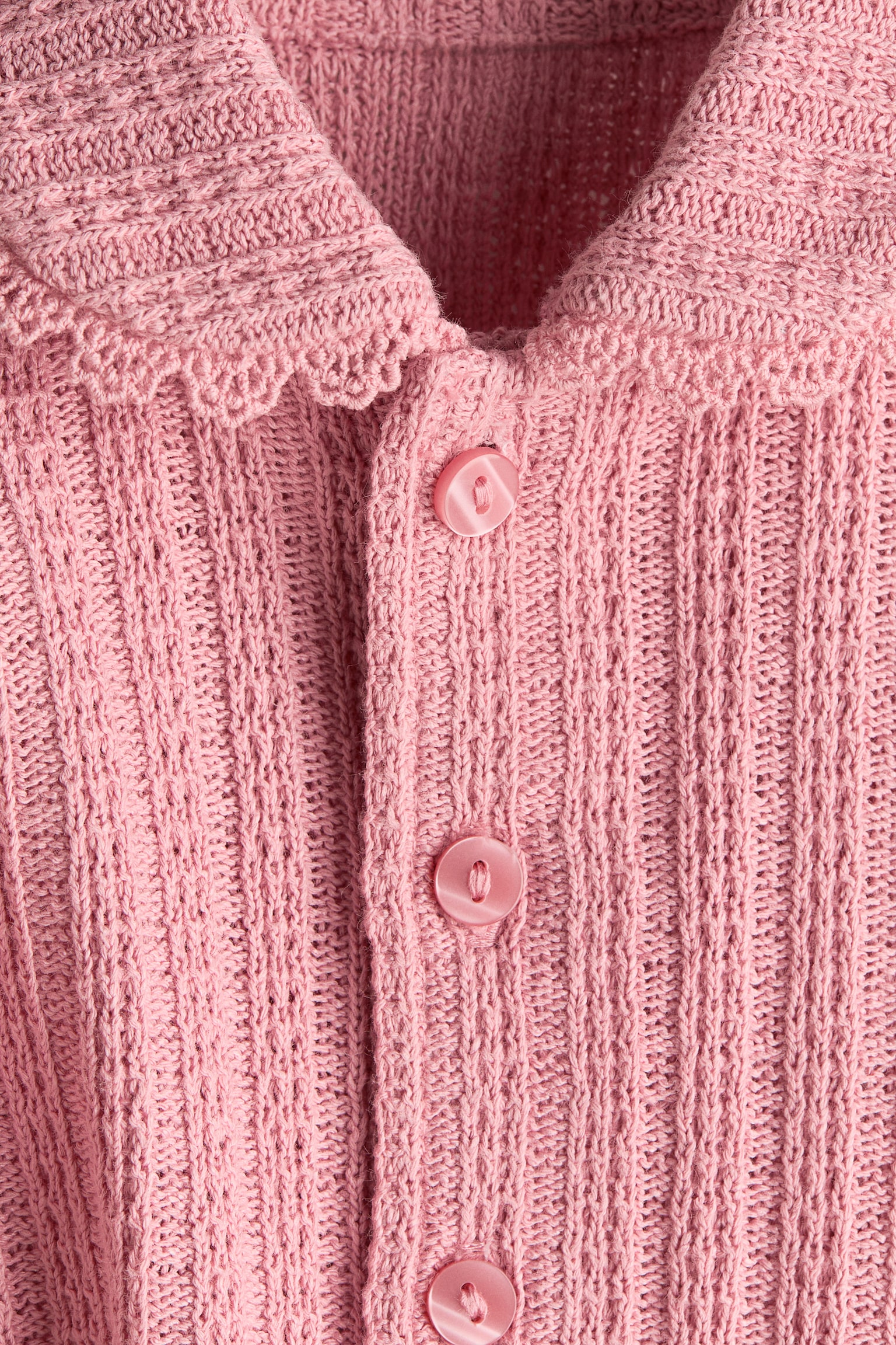 2-delige ajourgebreide set - Roze/Lichtbeige - 4