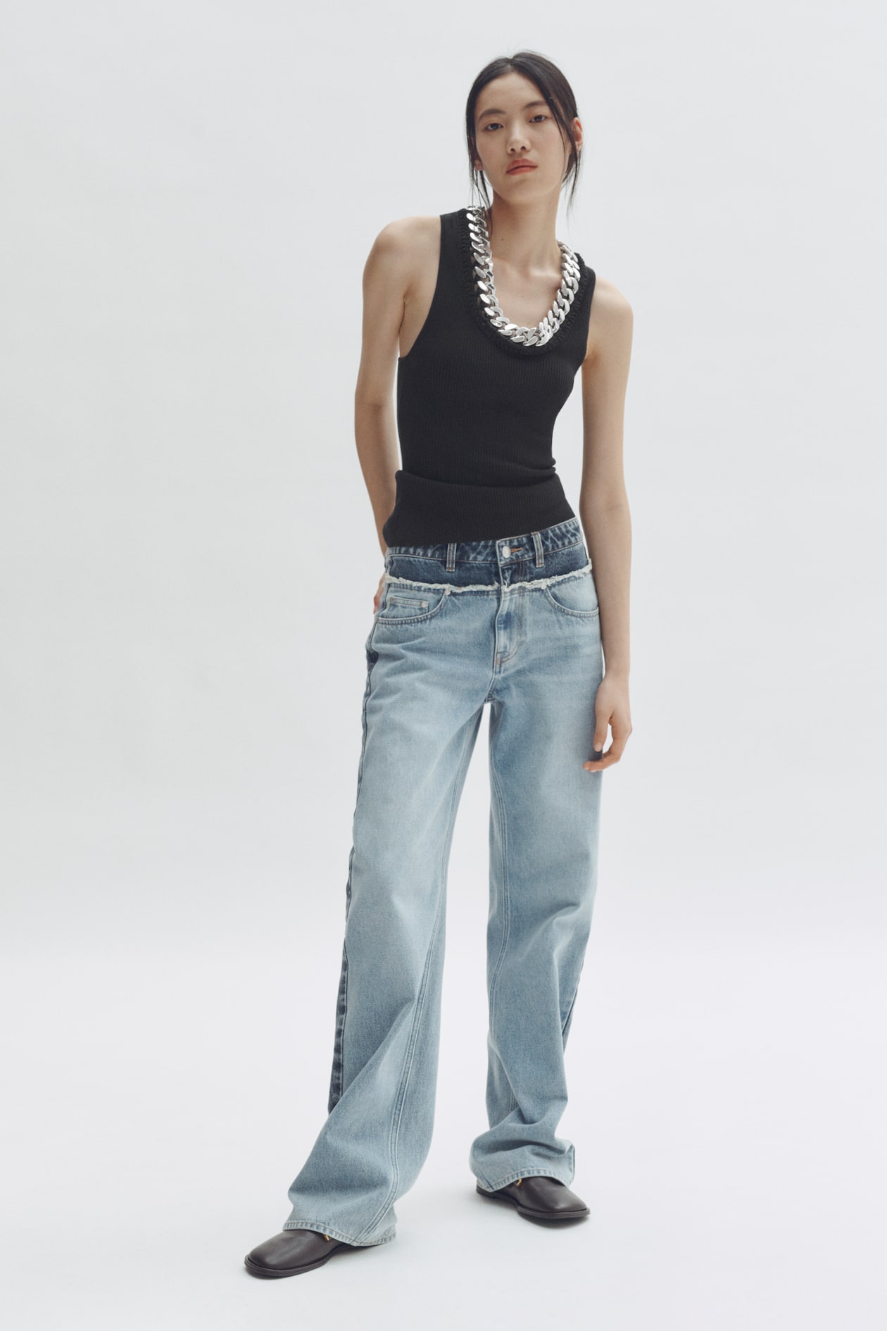 Chain-Detail Ribbed Tank Top - image 5