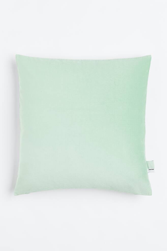 Cotton velvet cushion cover - Light green/Bright red/Light orange/Turquoise/dc - 1