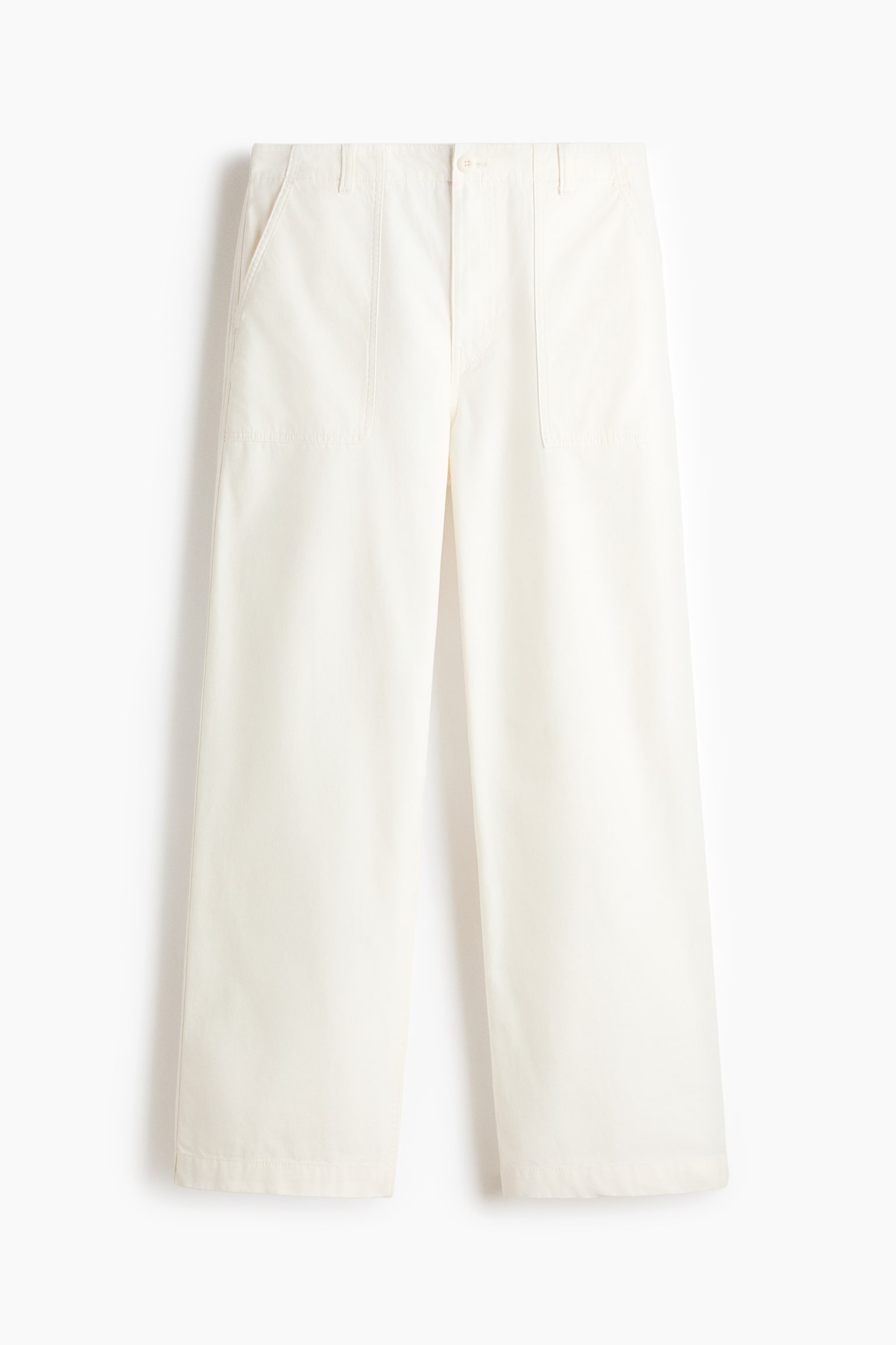 Relaxed Fit Twill trousers - White/Green/Black - 1