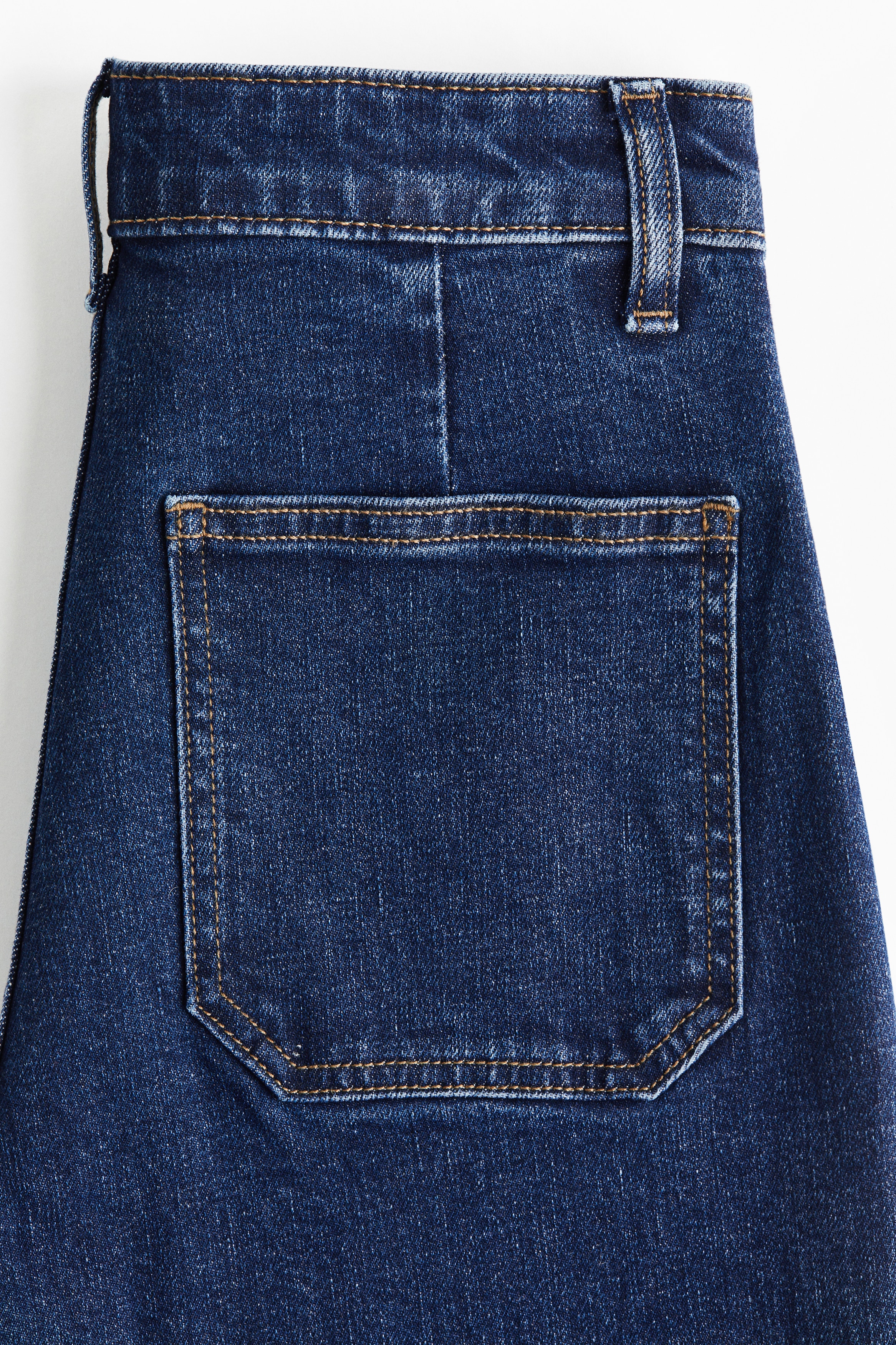 Women's Washed denim blue Wide High Jeans | H&M US