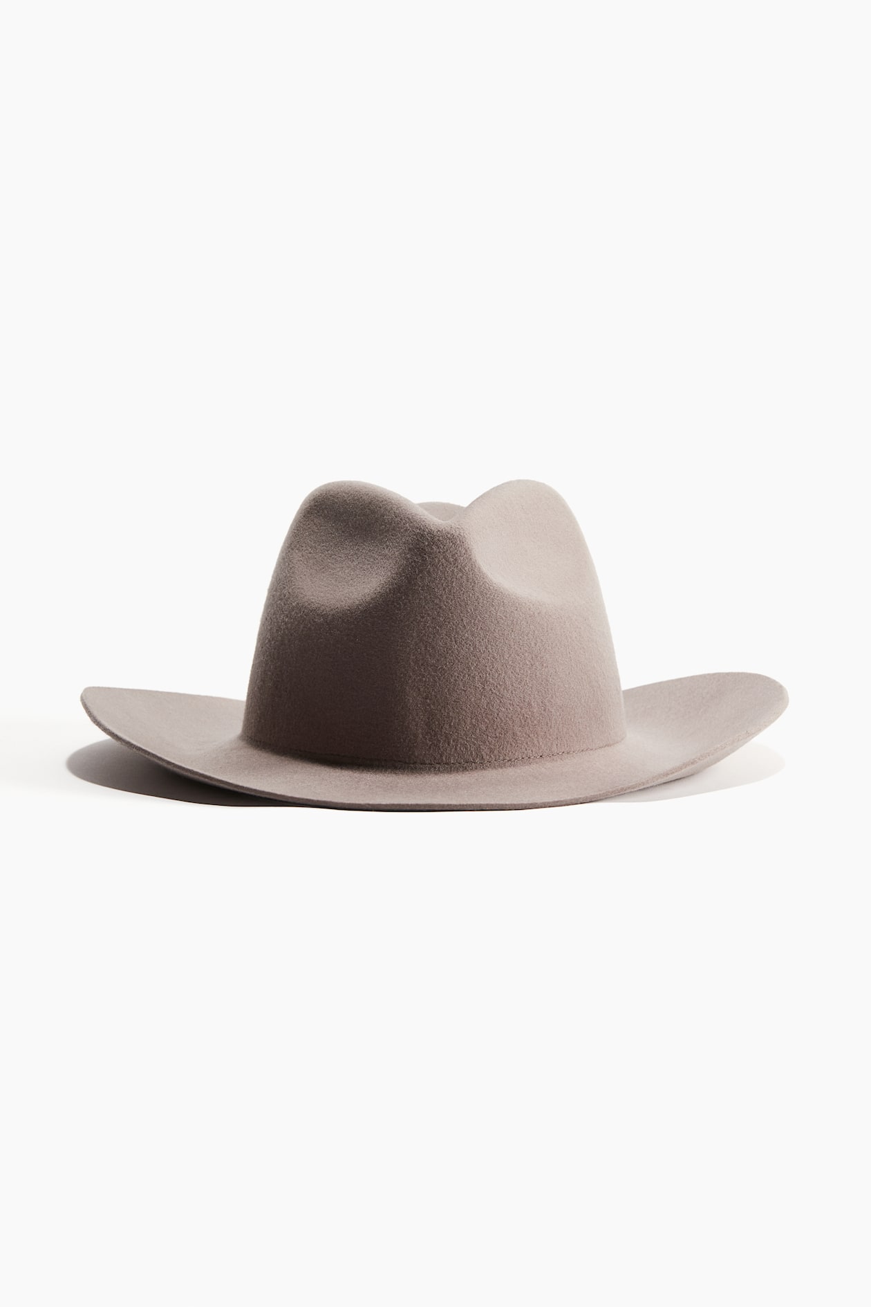 Women's Taupe Felted Wool Cowboy Hat H&M CA