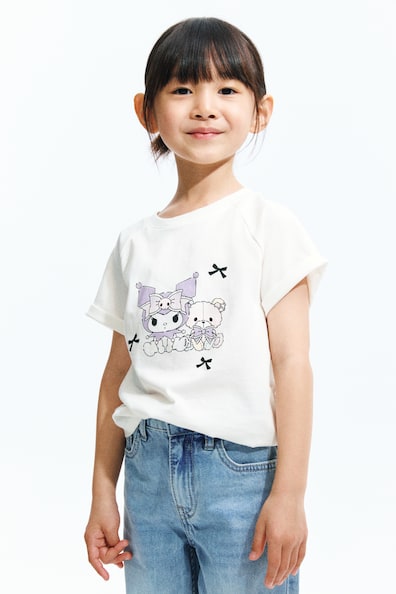プリントデザイン コットンTシャツ