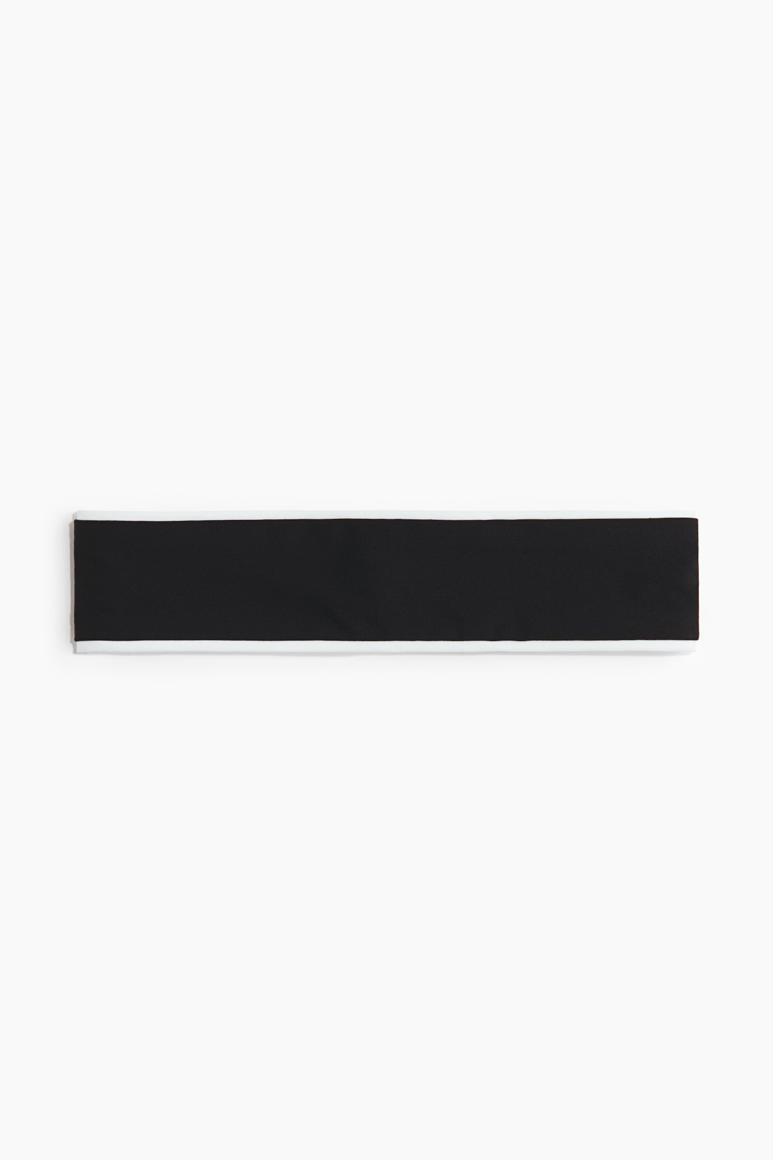 Wide piping-detail hairband - Black