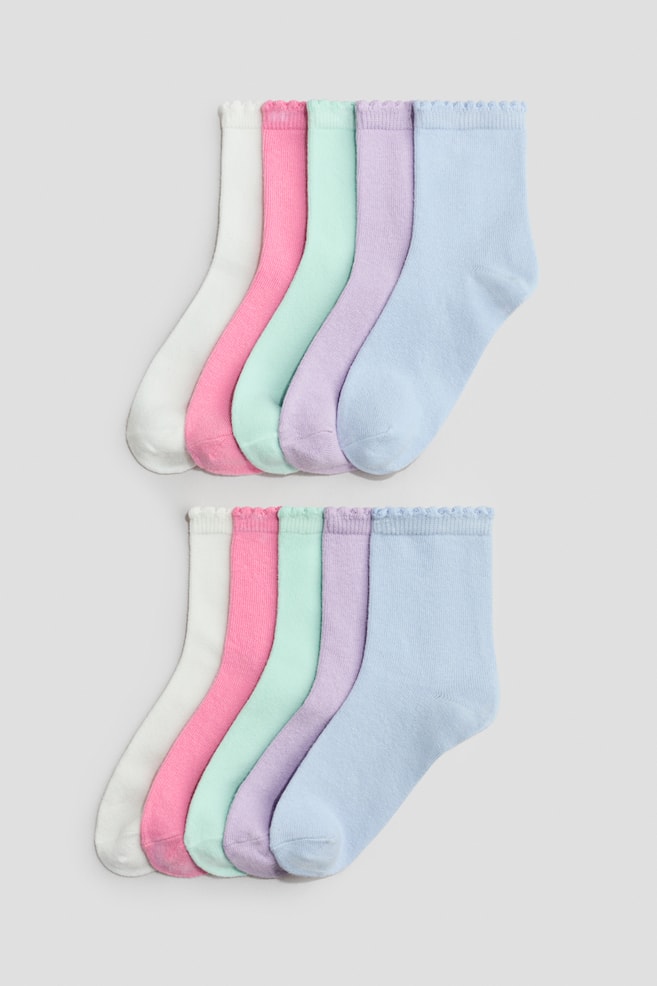 Calze 10 paia - Rosa/verde menta/Rosa/grigio - 1
