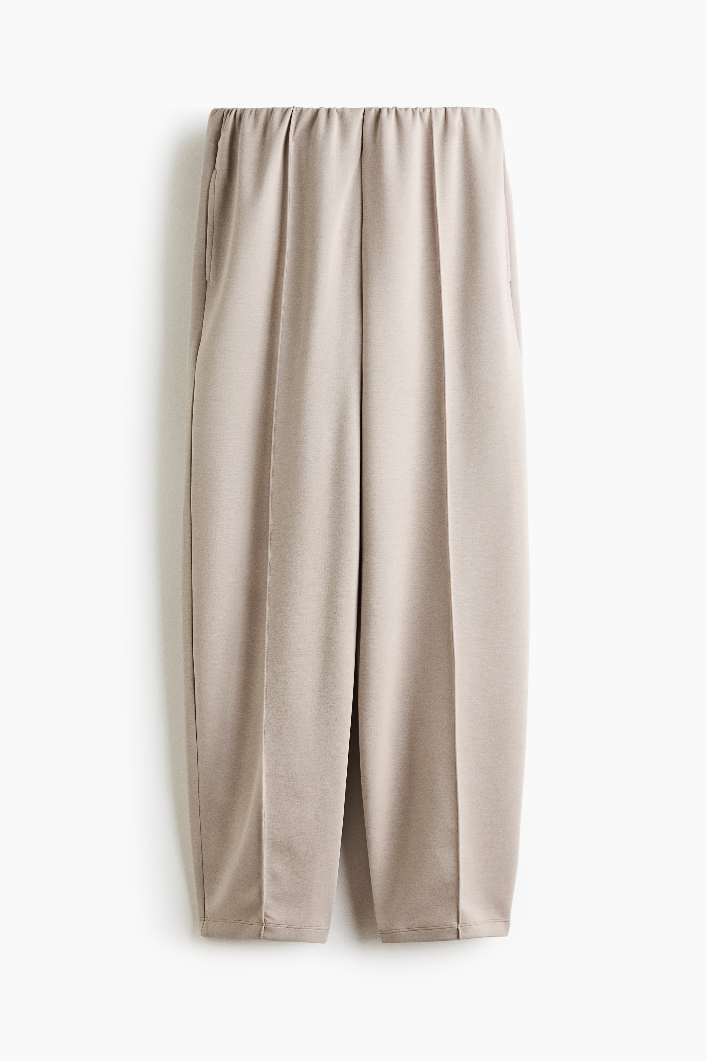 Viscose-blend barrel trousers - Light beige