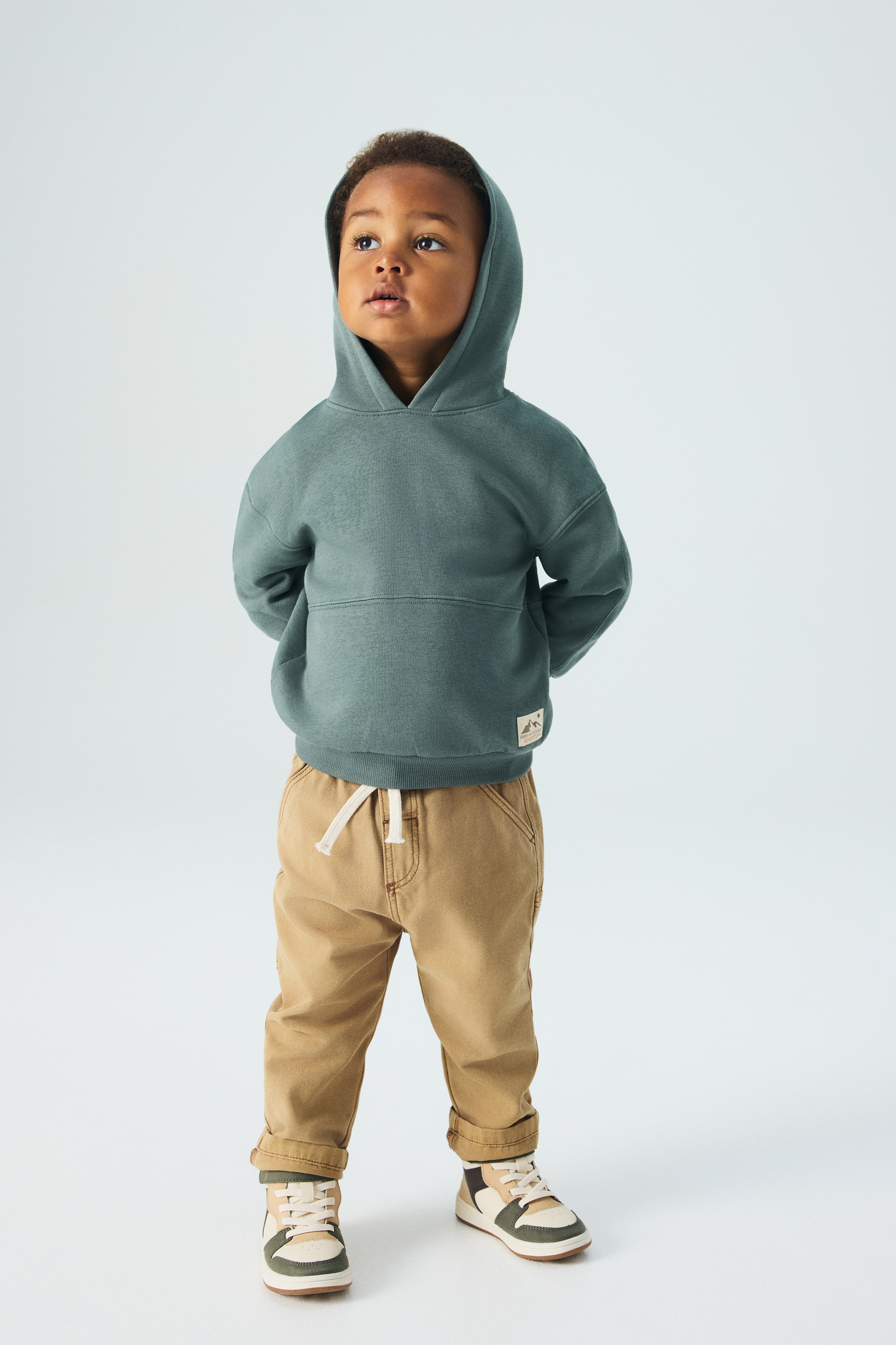 Baby - Beige Canvas carpenter trousers - Size: 9-12M  - H&M