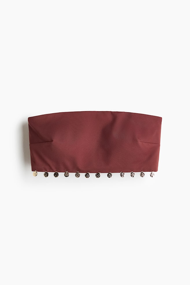 Padded Bandeau Bikini Top - Rust red - 1