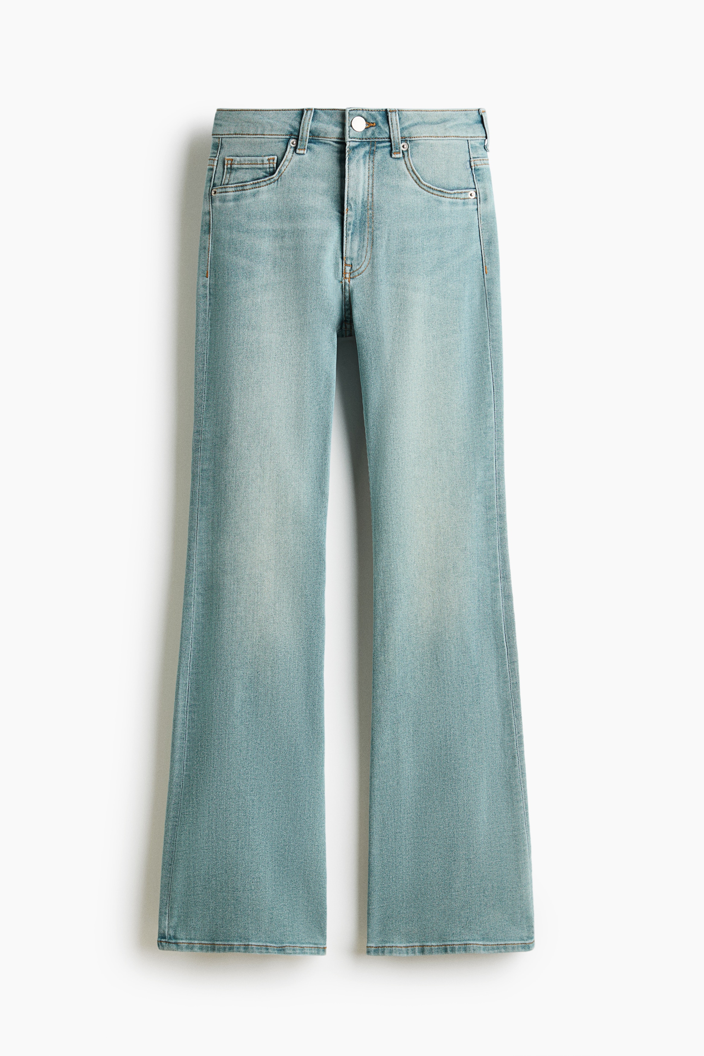 Jean évasé taille haute - Bleu denim clair/Gris denim foncé/Bleu denim/Bleu denim foncé