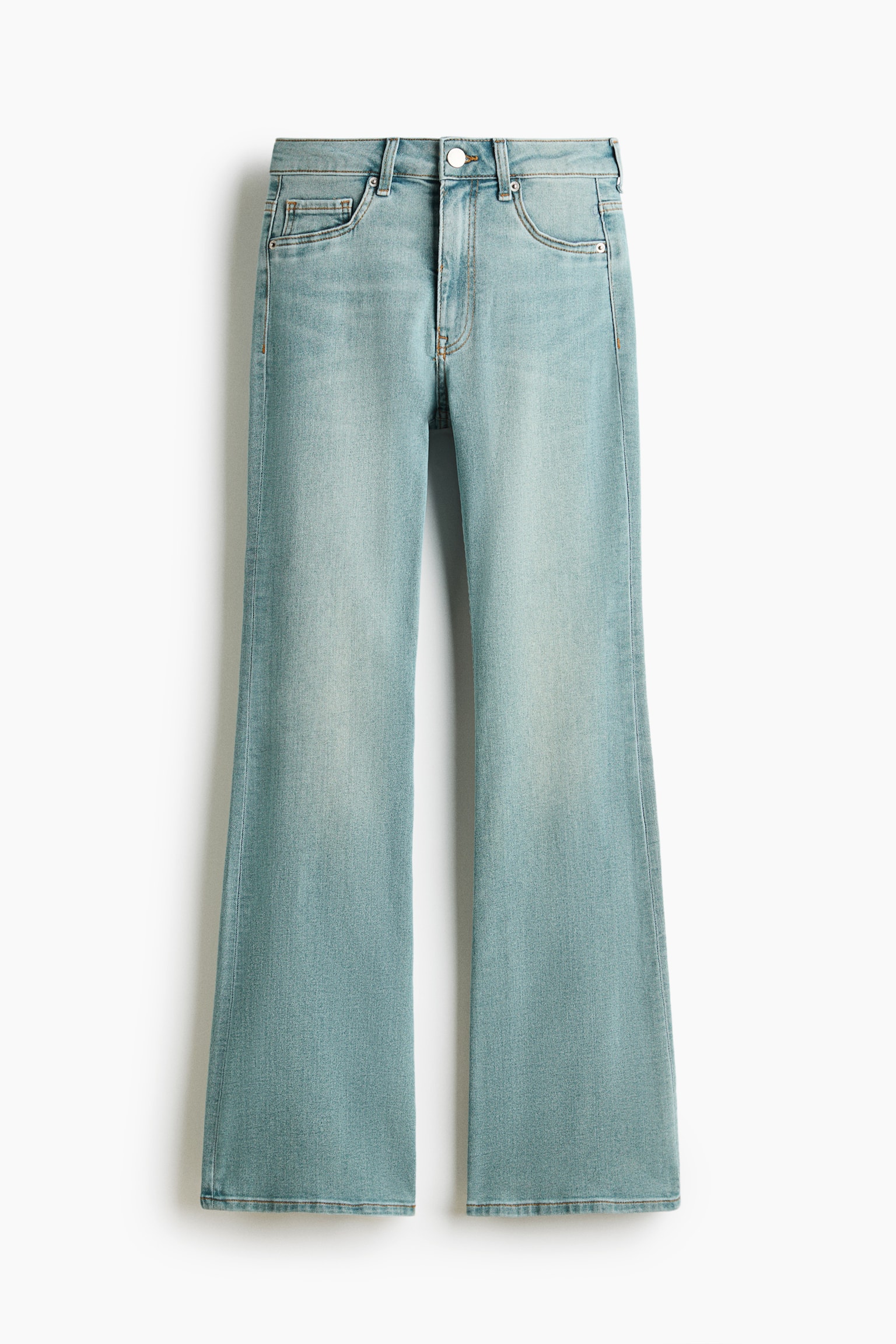 Flared High Waist Jeans - Light denim blue/Dark denim blue/Dark denim gray/Denim blue - 1