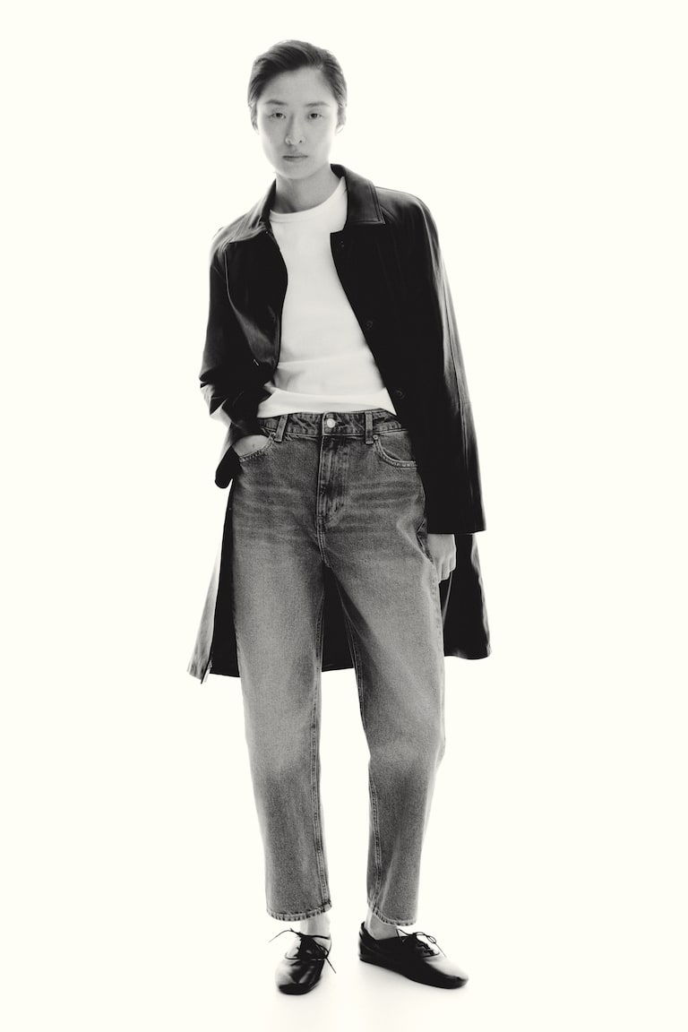 Mom Slim Fit High Waist Ankle Jeans
