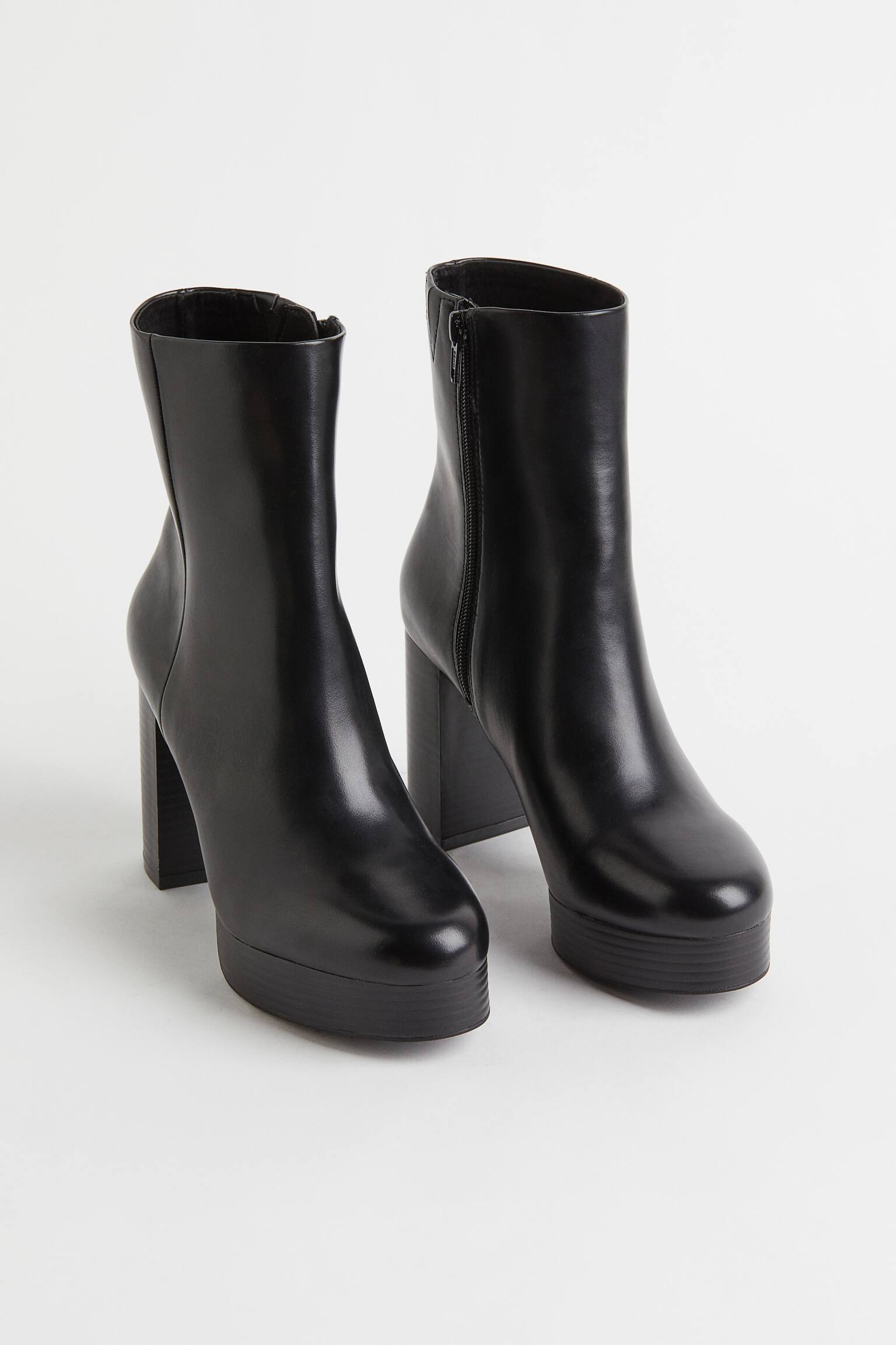 Heeled Boots - Black - 3