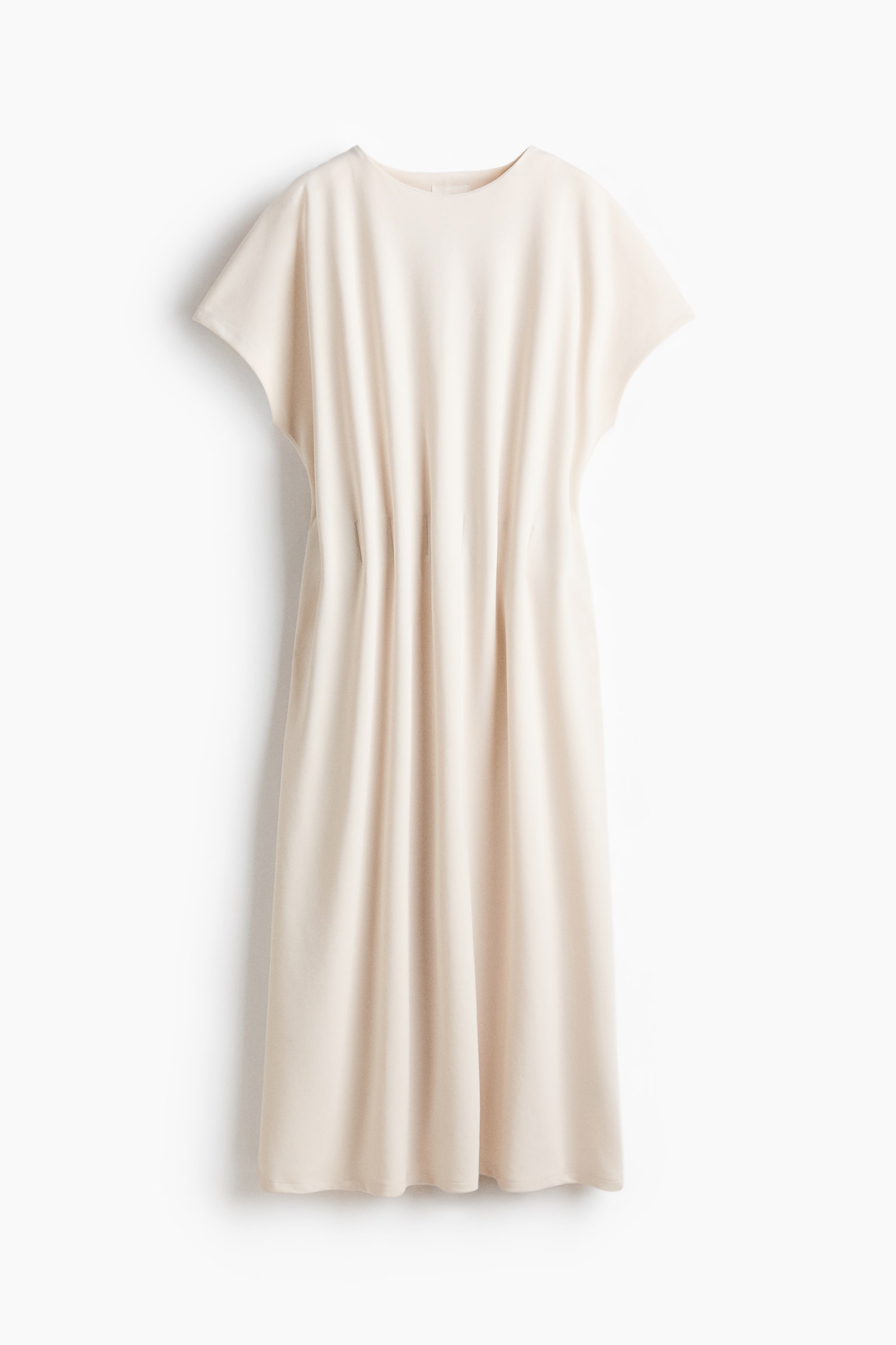 Waisted jersey dress - Cream