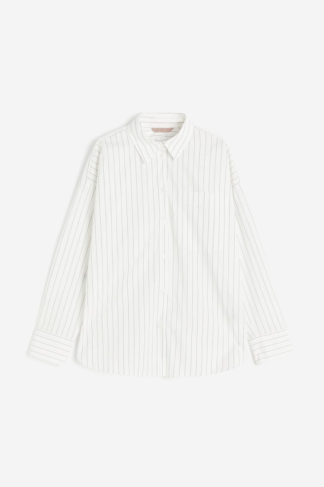 Cotton shirt - White/Striped/Light blue/Striped - 2
