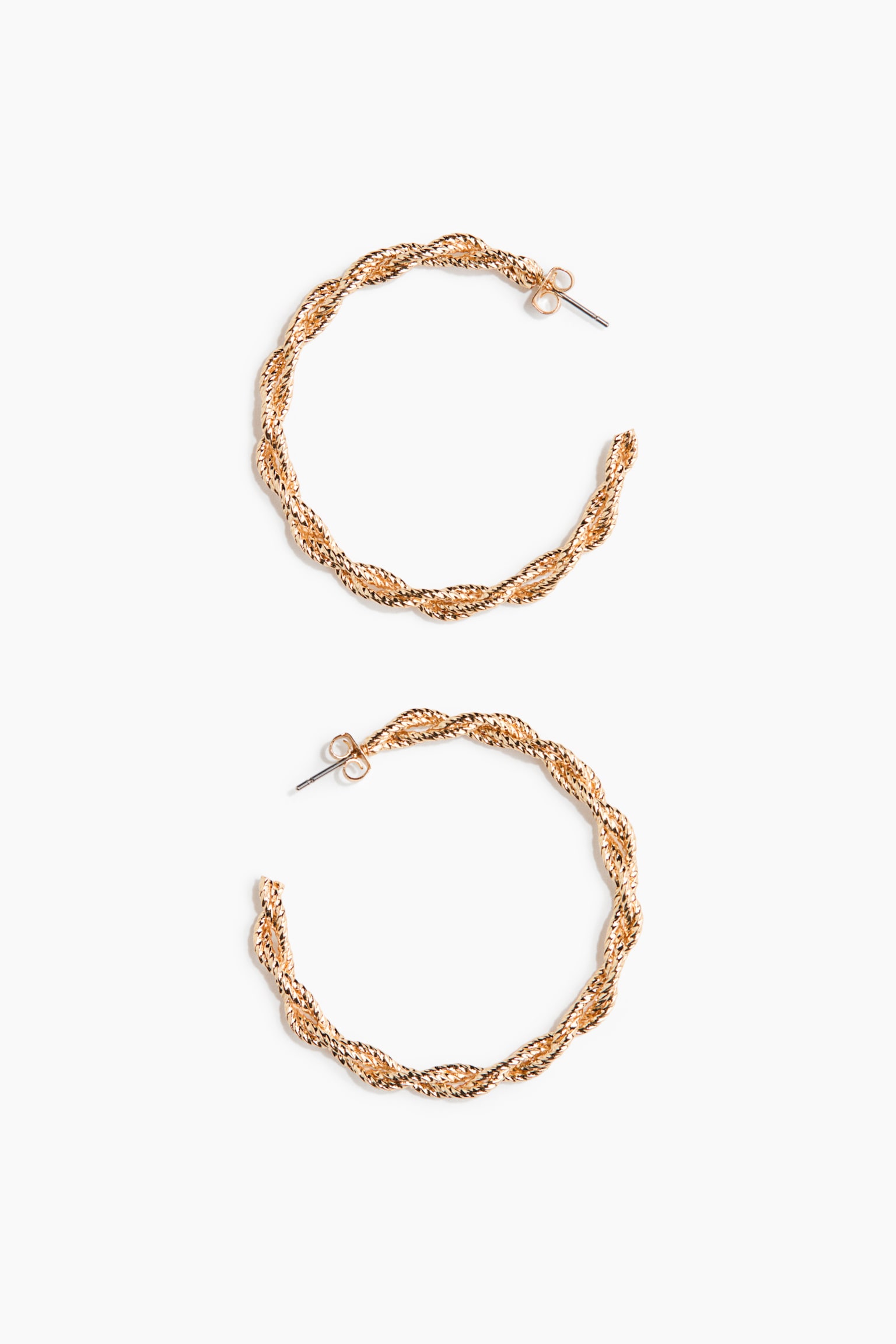 Twisted hoop earrings - Dorato
