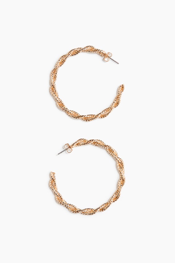 Женские серьги-кольца H&M витые
