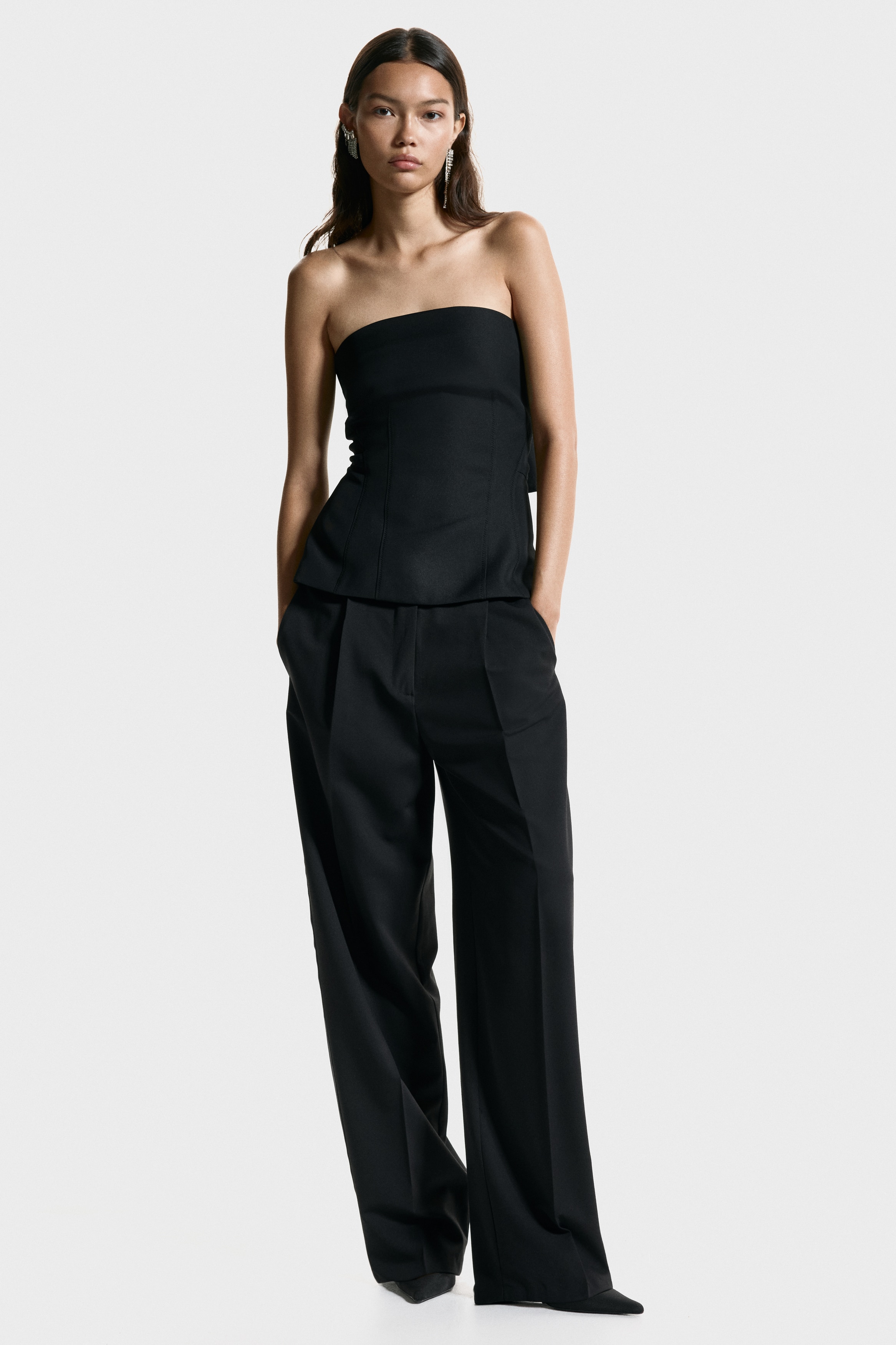 Open-back bandeau top