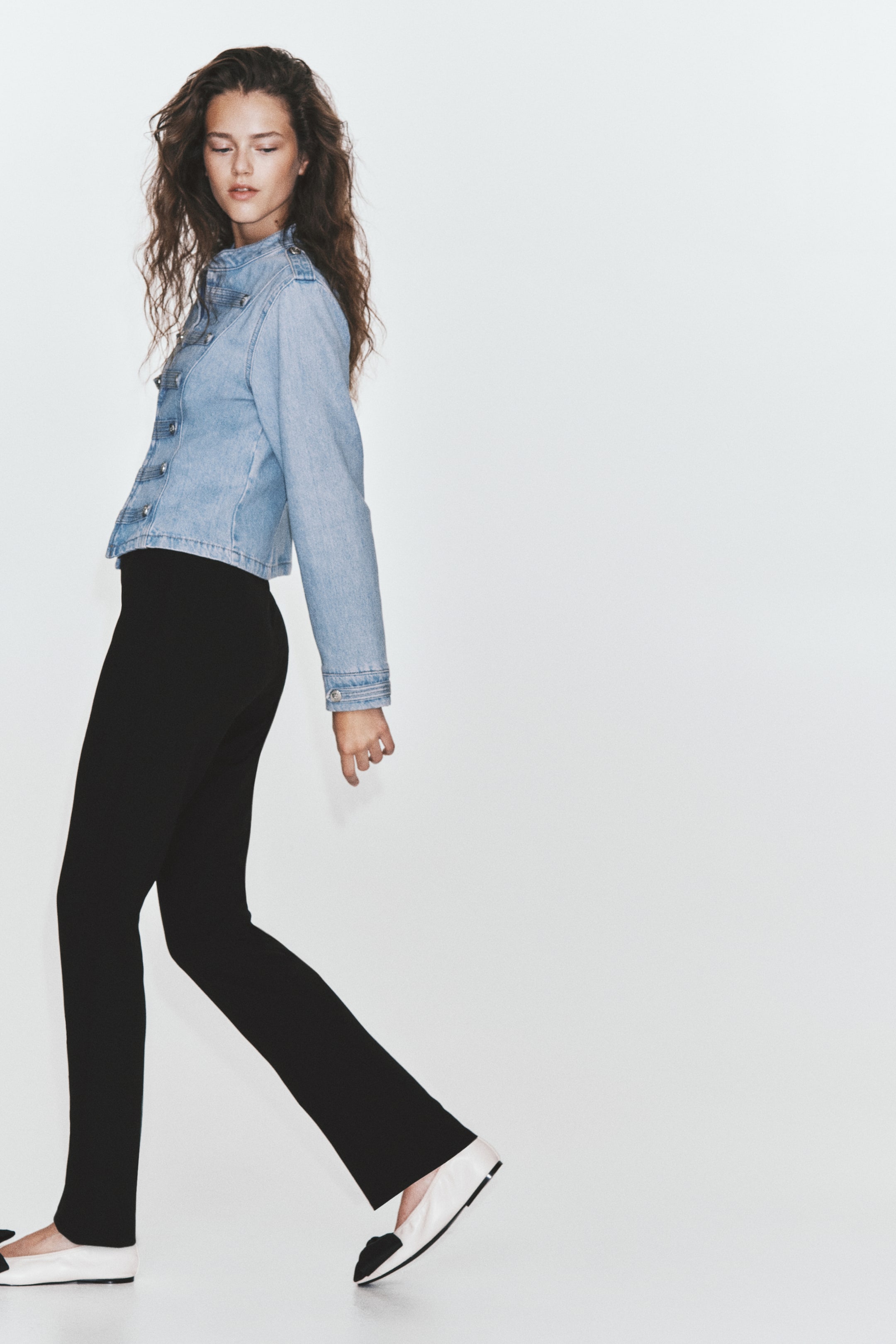 Slit-Front Pull-On Pants