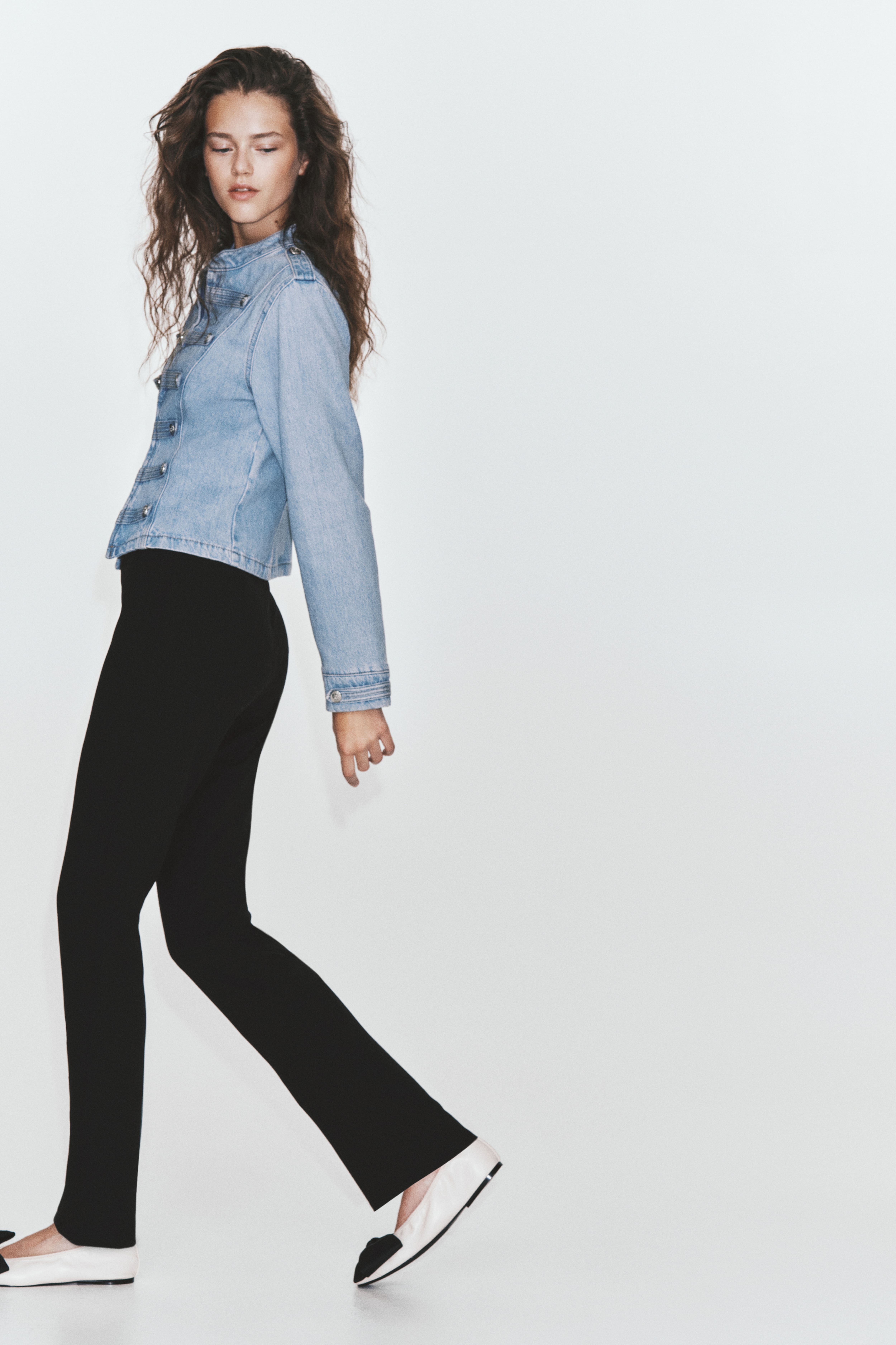 Slit-Front Pull-On Pants