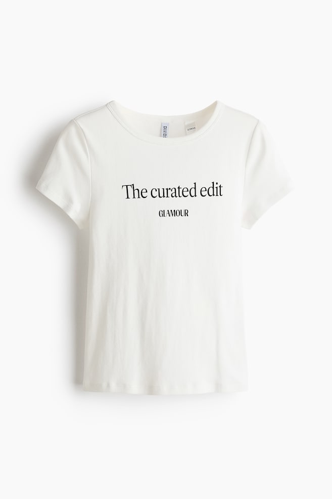 Print-motif cotton T-shirt - Ivory/Condé Nast Glamour - 1