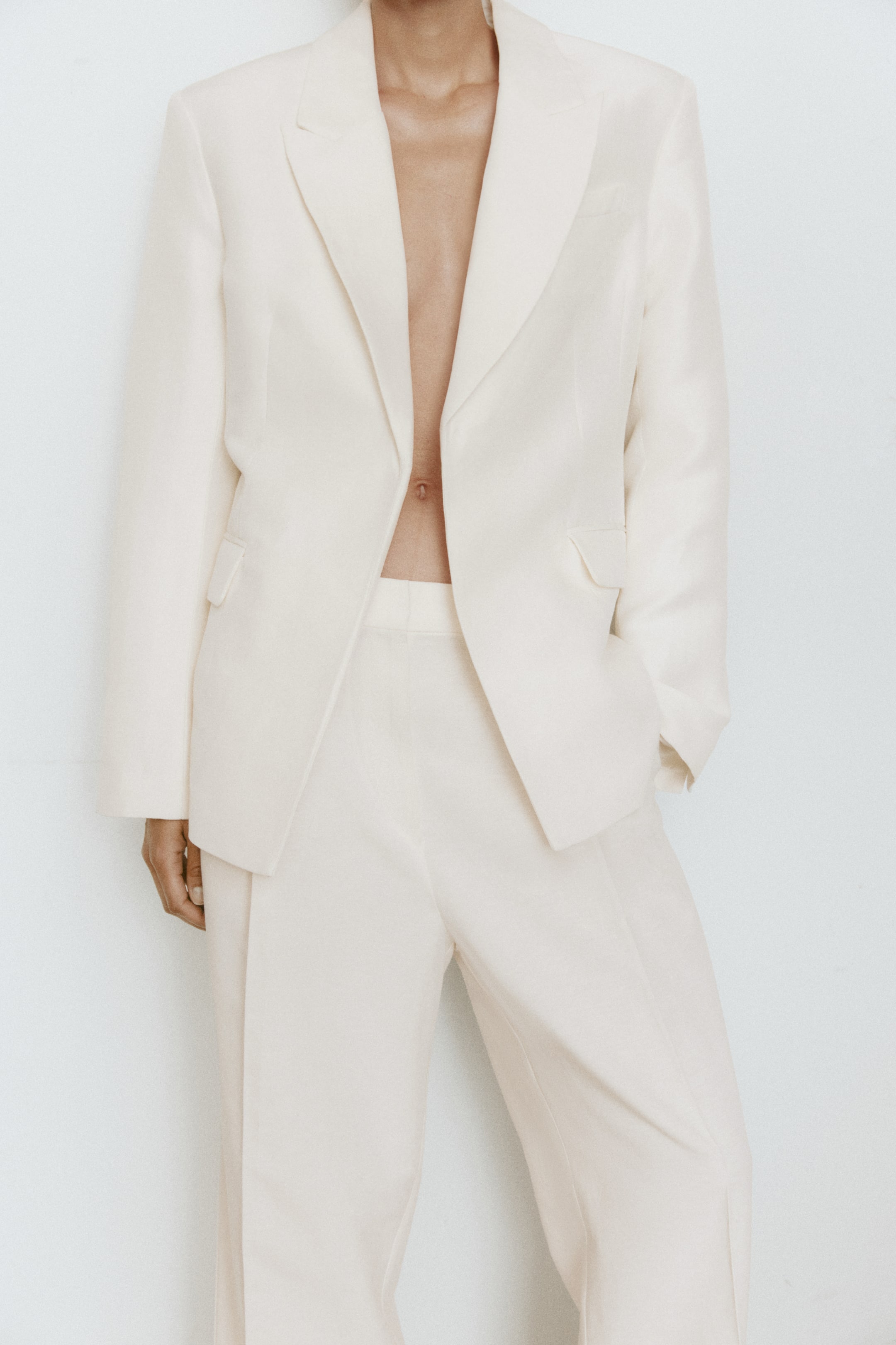 Linen-Blend Dress Pants