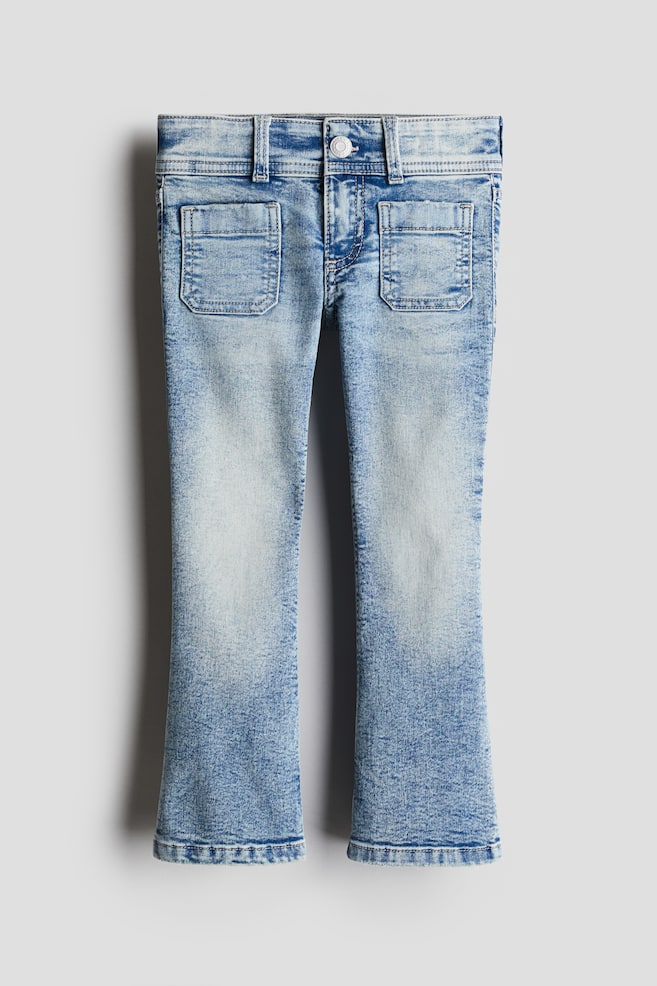 Superstretch Flared Leg Jeans - Helles Denimblau/Helles Denimblau/Dunkles Denimblau - 1
