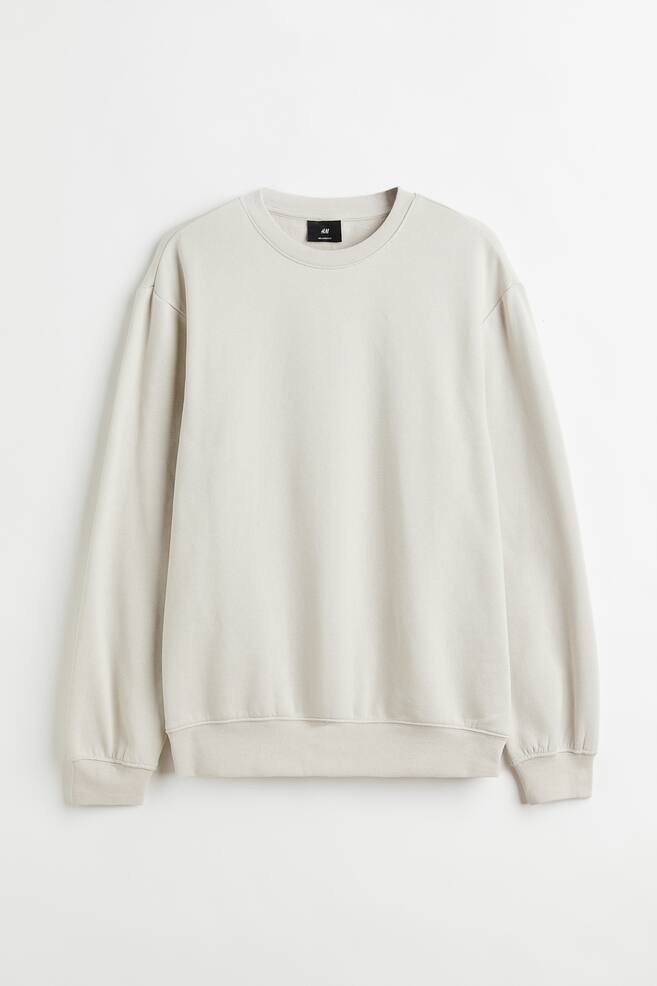 Relaxed Fit Sweatshirt - Stone-grey/Black/Light grey marl/White/dc/dc/dc/dc/dc/dc/dc/dc/dc - 2