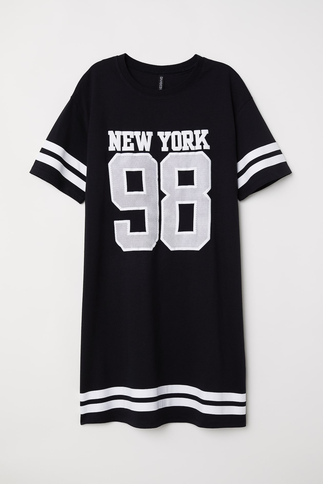 T-shirt dress Black/New York Ladies H&M