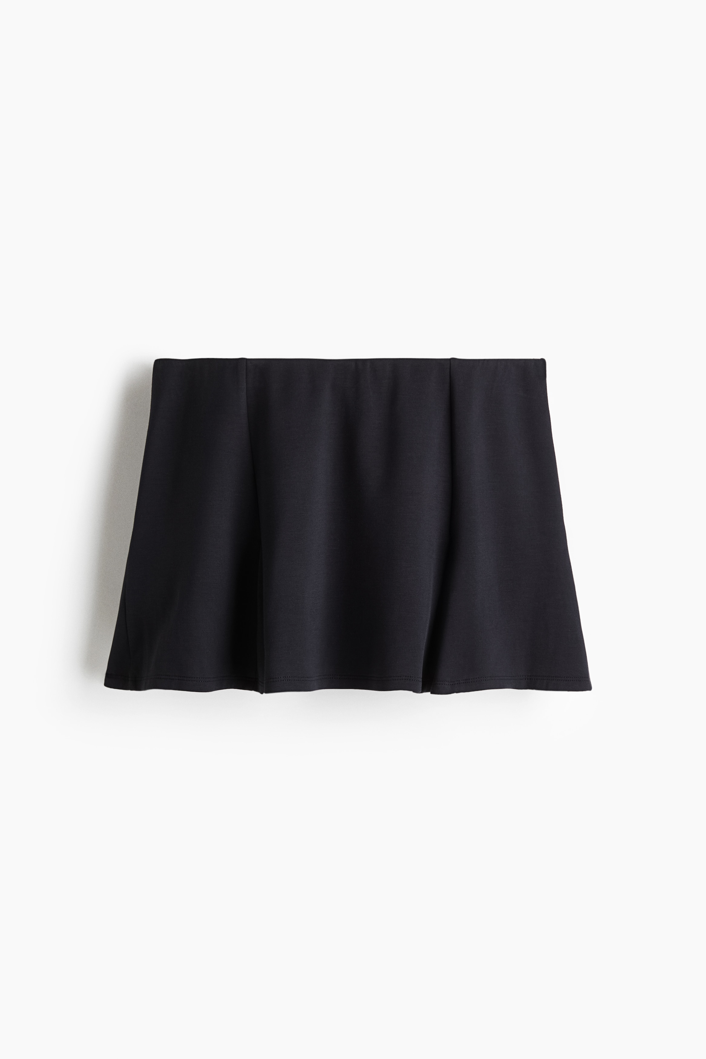Pleated scuba skort - Black/Dark blue