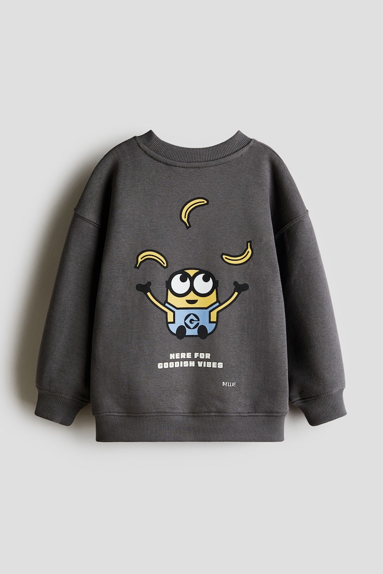 Sudadera estampada Gris oscuro/Minions NIÑOS H&M ES