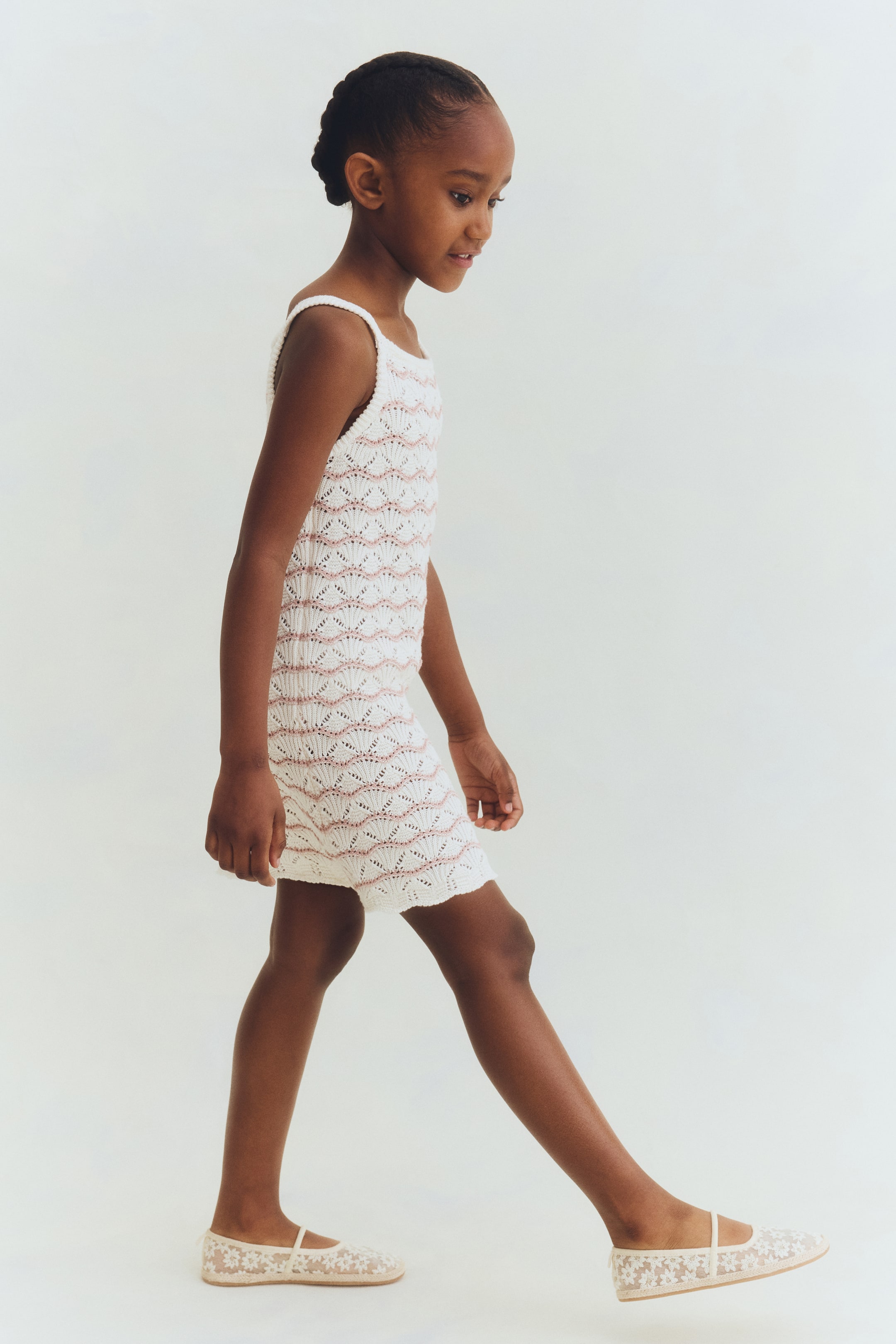 Crochet-Look Strappy Dress