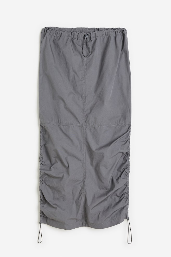 Parachute cotton skirt - Dark grey/Light beige - 2