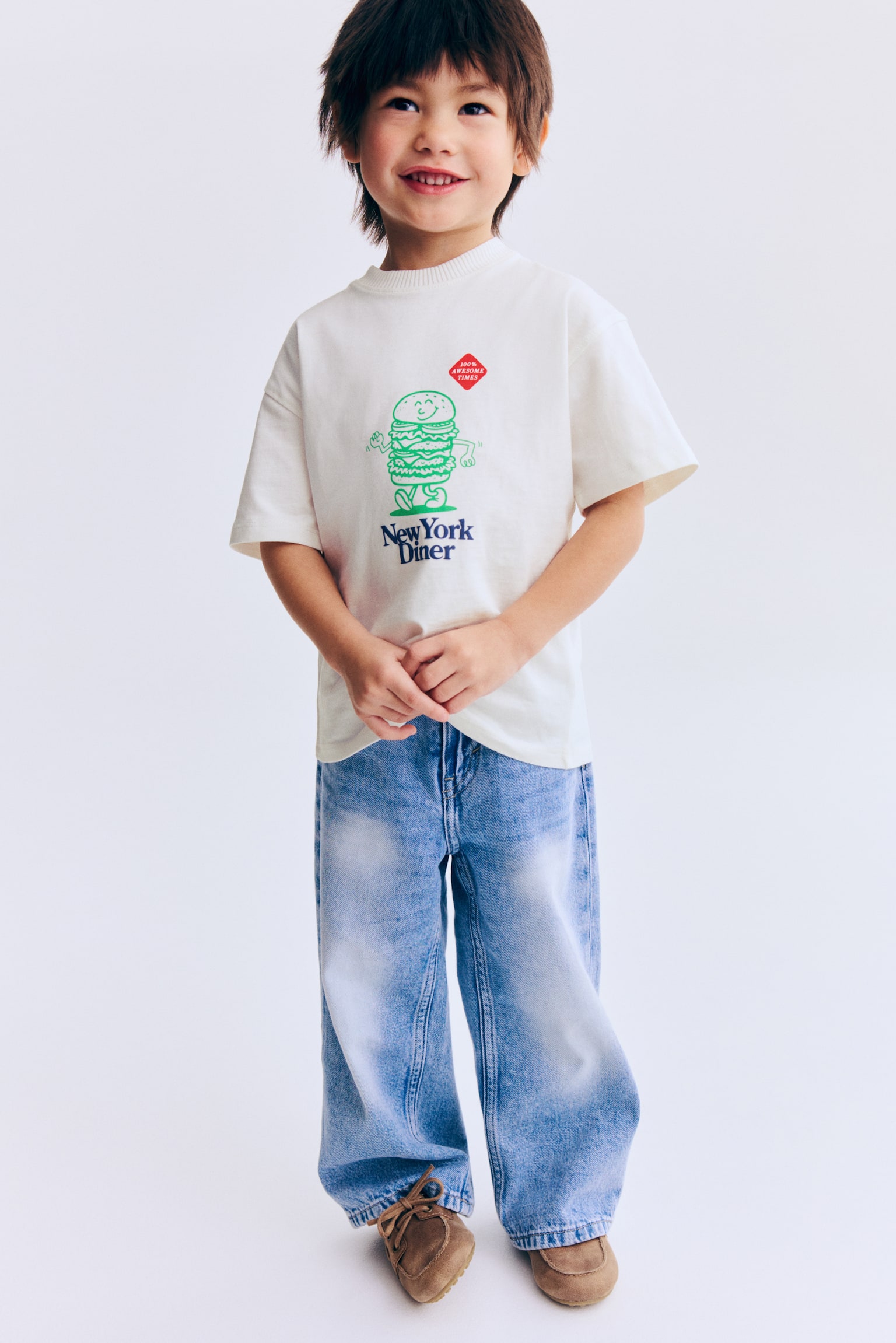 Printed T-shirt - White/New York Diner/White/Fast Crew/Dusty turquoise/Energy/Black/NASA/White/Boston Garage Club/Navy blue/Sports/Navy blue/Bear - 3