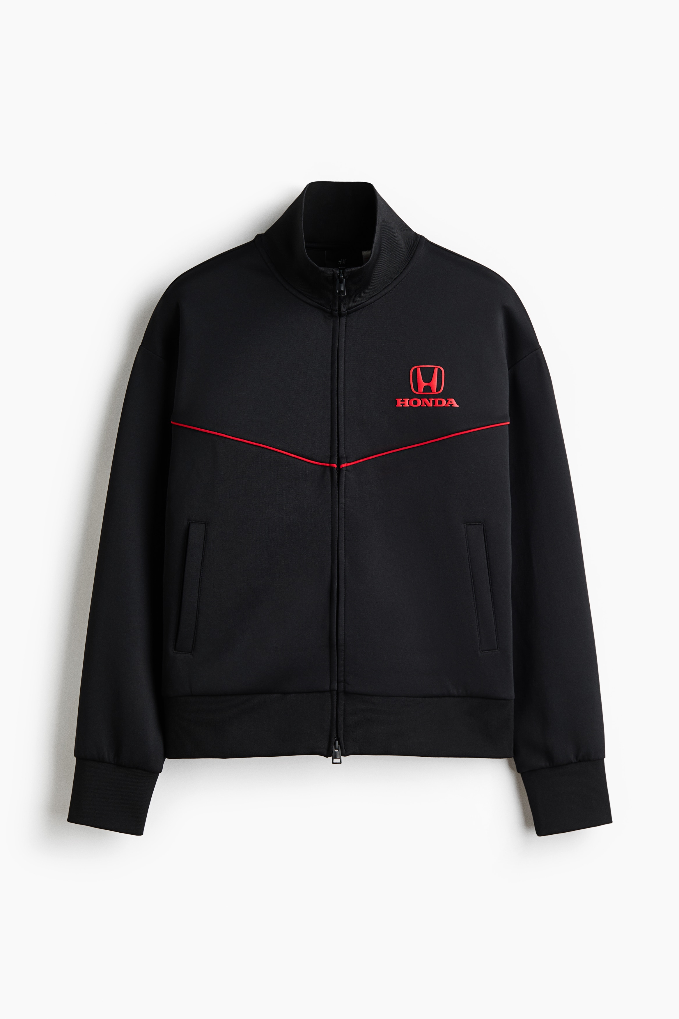 Áo khoác tập vải scuba Loose Fit - Màu đen/Honda