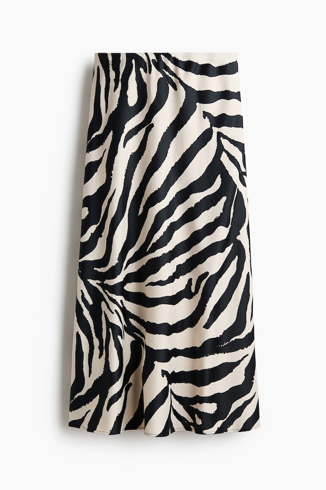 Jupe midi - Noir/motif zébré/Noir/Brun foncé/imprimé léopard/Bourgogne/Beige clair/motif - 1